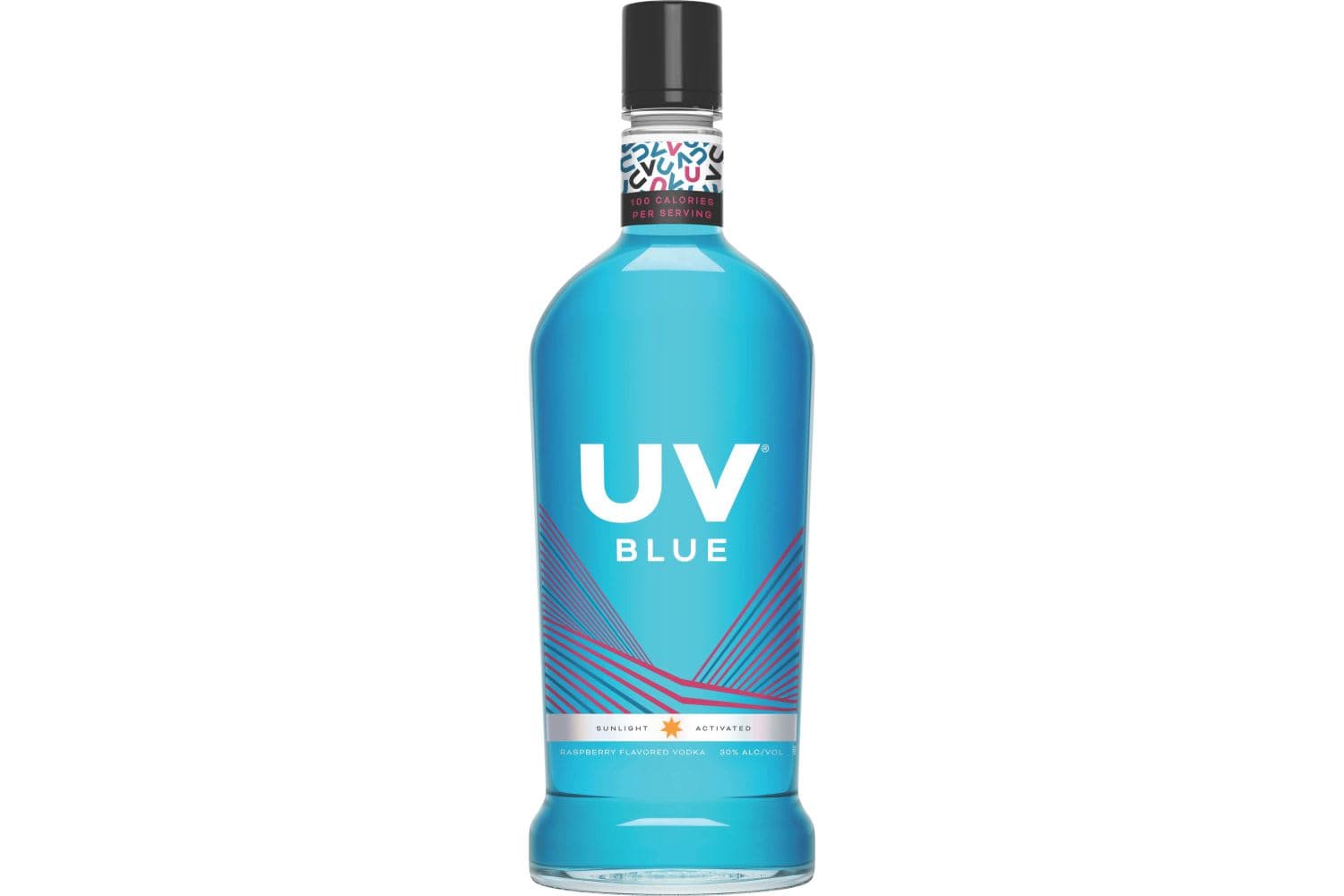 UV Vodka Blue Raspberry Flavored Vodka 375mL Bottle