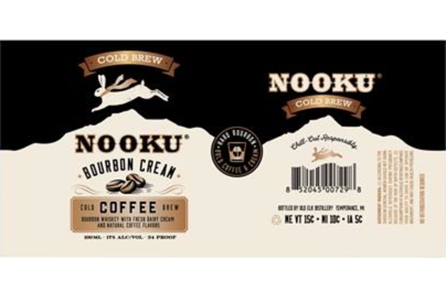 Nooku Cold Brew Coffee Bourbon Cream Whiskey 100mL Bottle