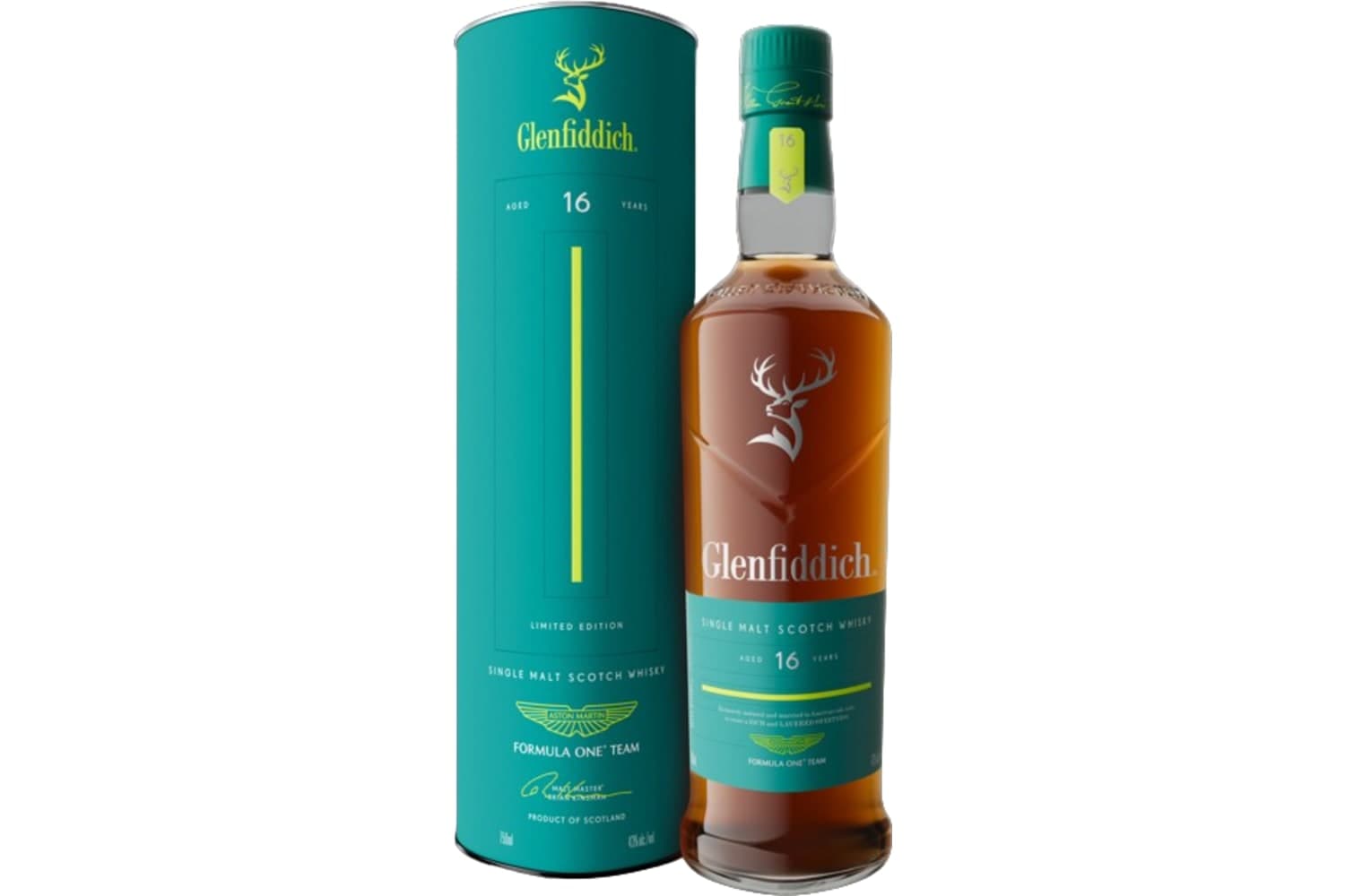 Glenfiddich Aston Martin Formula 1 Limited Edition 16 Year Old Single Malt Scotch Whisky 750mL Bottle