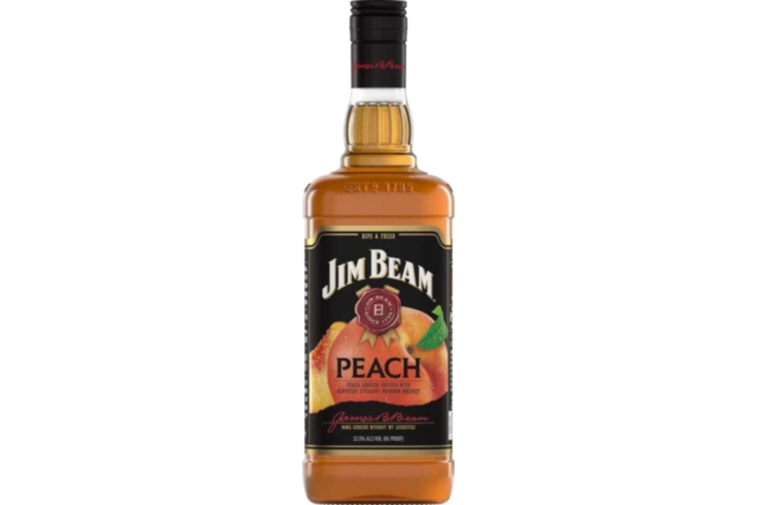 Jim Beam Peach Bourbon Whiskey 1L Bottle