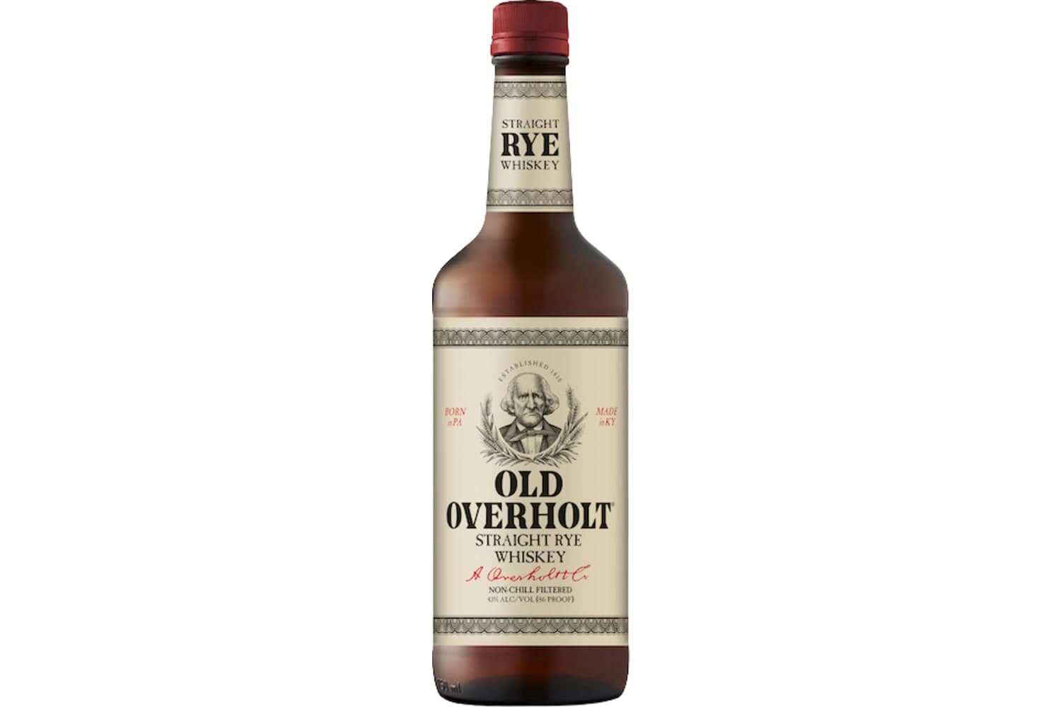 Old Overholt 86 Proof Straight Rye Whiskey 750mL Bottle