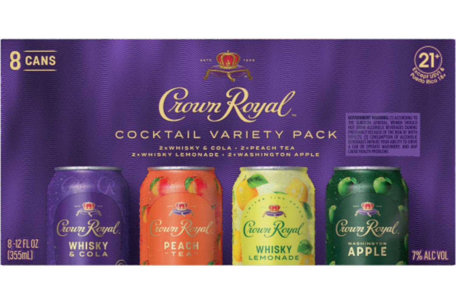 Crown Royal Whisky Cocktail Variety Pack 12oz Can