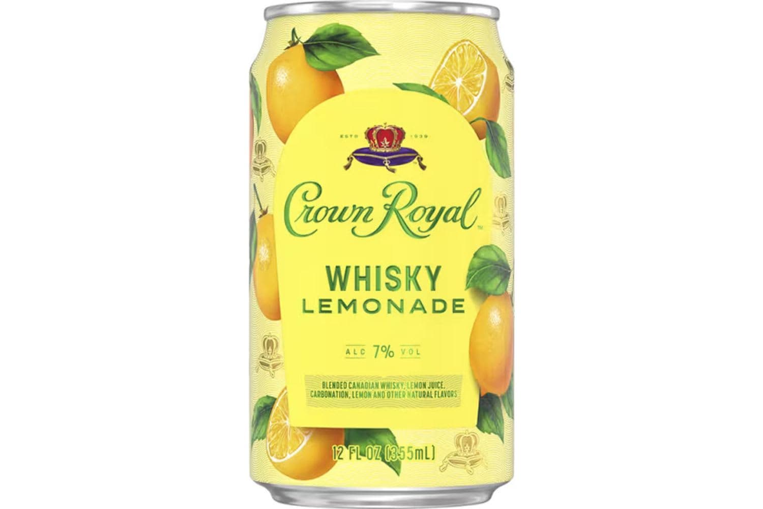 Crown Royal Whisky Lemonade Cocktail 12oz Can