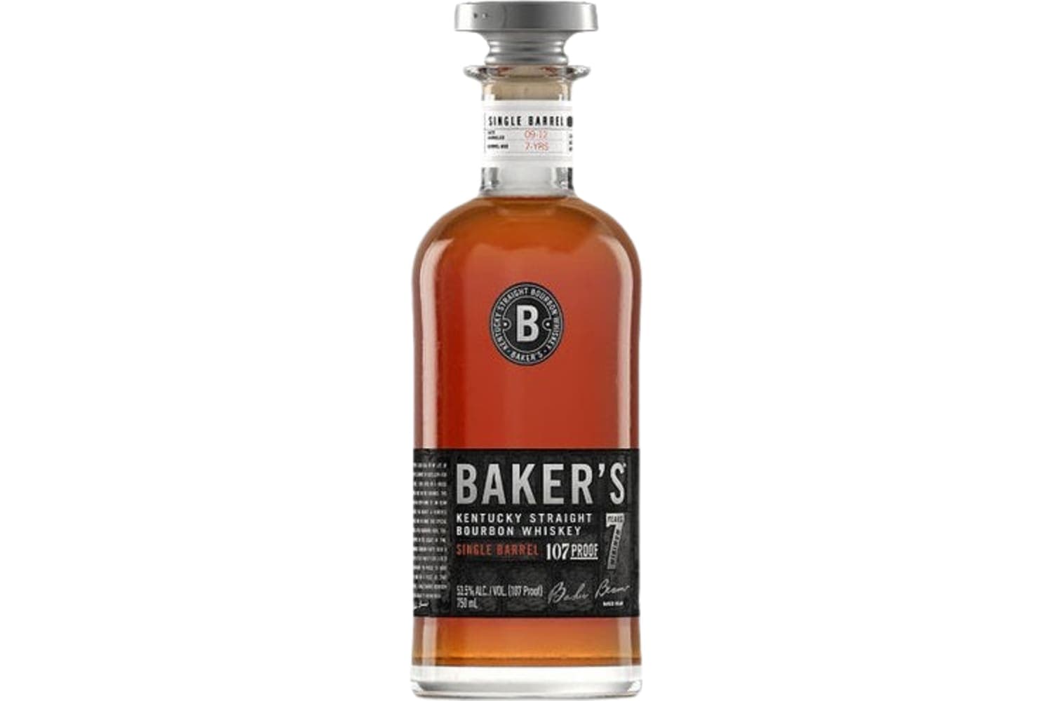 Baker's 2024 Limited Release 7 Years Old High Rye Bourbon Single Barrel Kentucky Straight Bourbon Whiskey 750mL Bottle