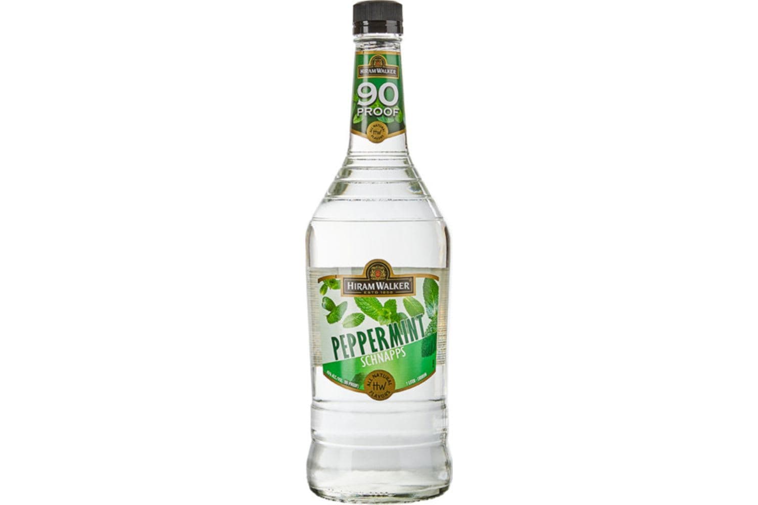 Hiram Walker Peppermint Schnapps 90 Proof 200mL Bottle