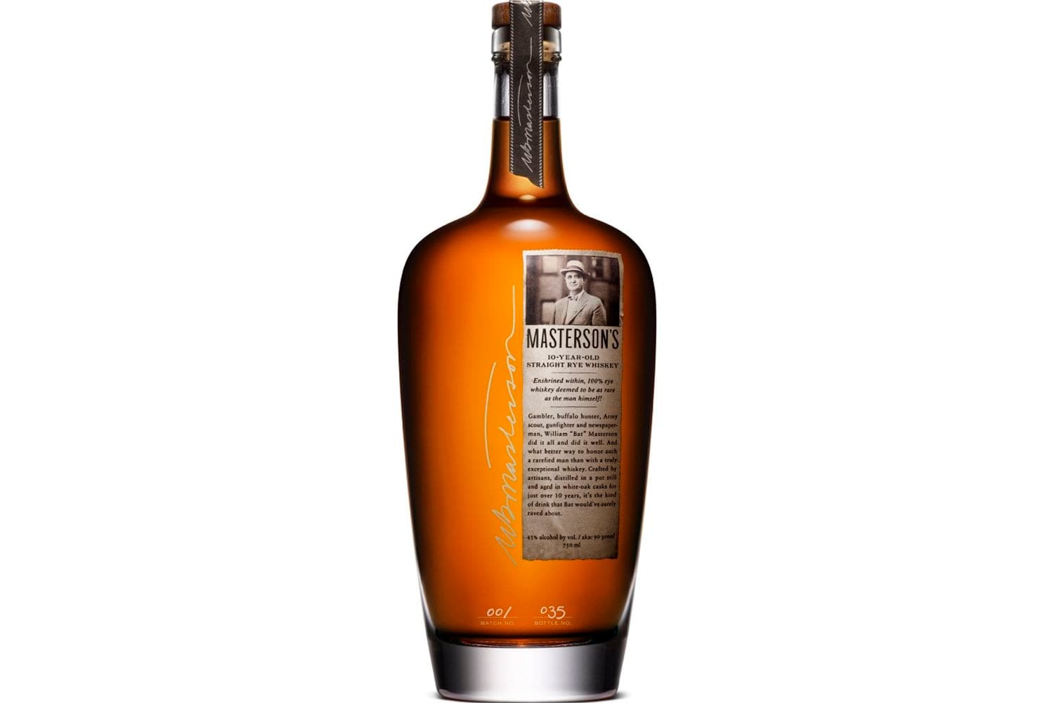Masterson's 10 Year Straight Rye Canadian Whiskey 750mL Bottle