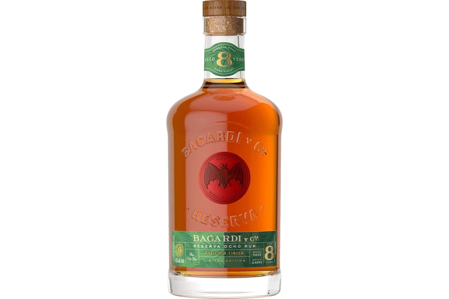 Bacardi Reserva Ocho 8 Year Rye Cask Finish 750mL Bottle