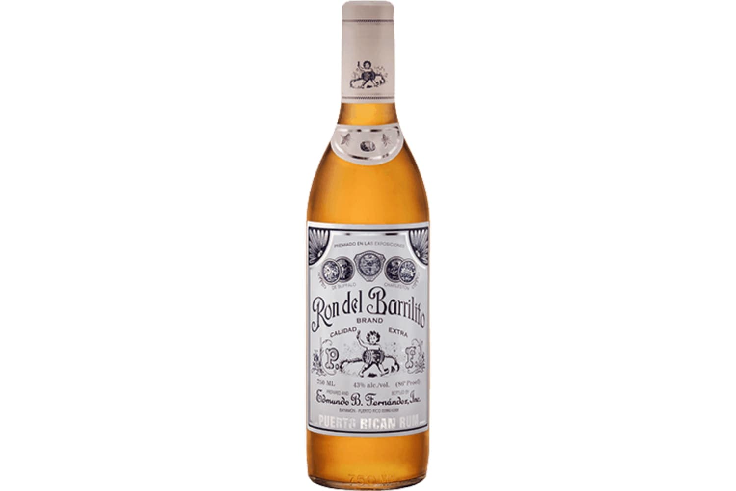 Ron del Barrilito 2 Star Rum 750mL Bottle