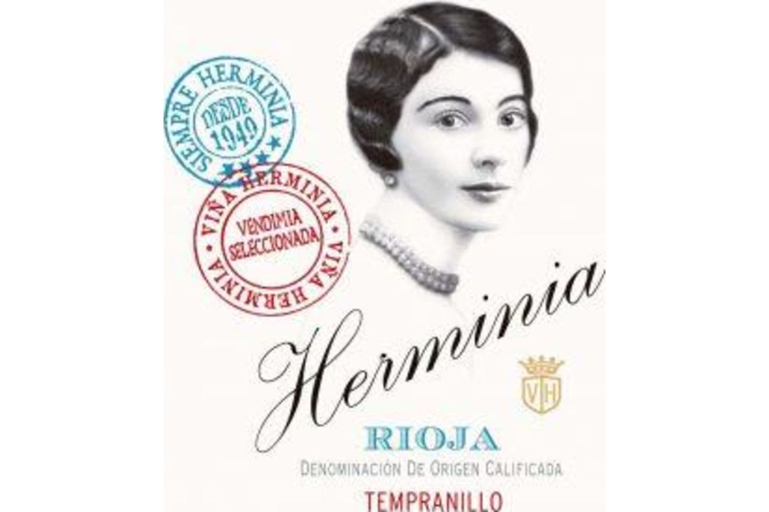 Vina Herminia Rioja Tempranillo Vendimia Seleccionada (Lady Label) 2020 750mL Bottle