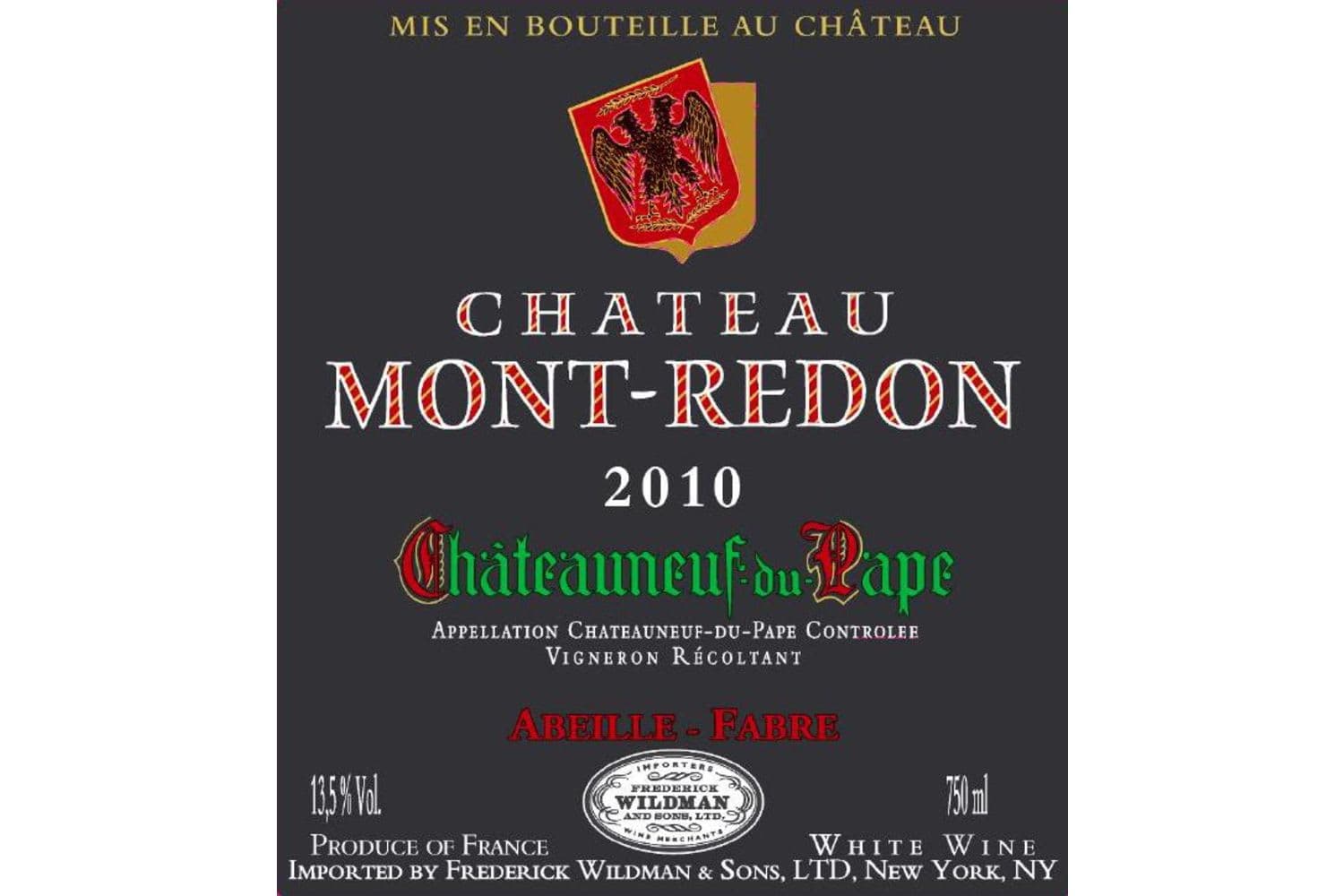 Chateau Mont-Redon Chateauneuf-du-Pape Blanc 2023 750mL Bottle