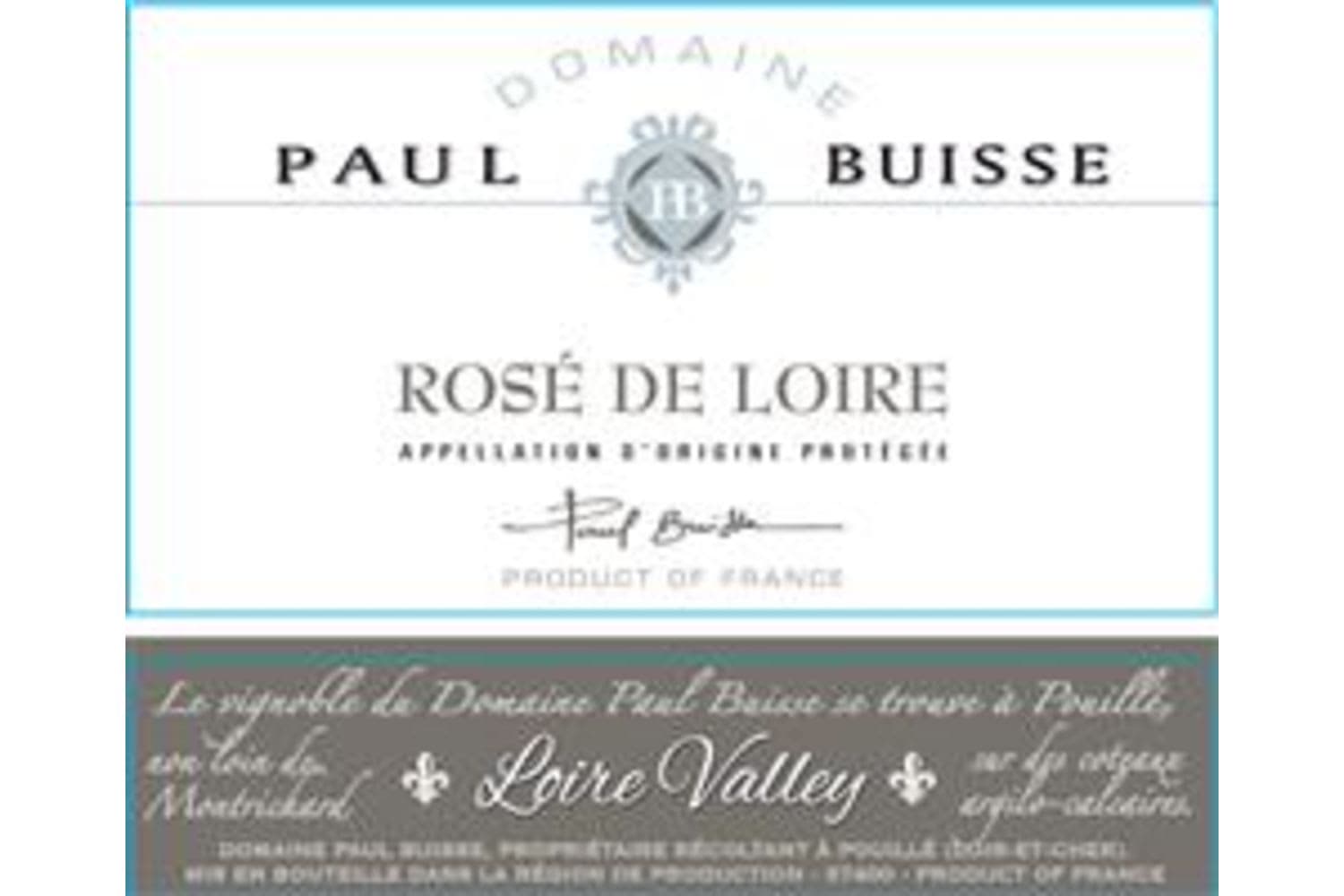 Paul Buisse Rose de Loire 2021 750mL Bottle