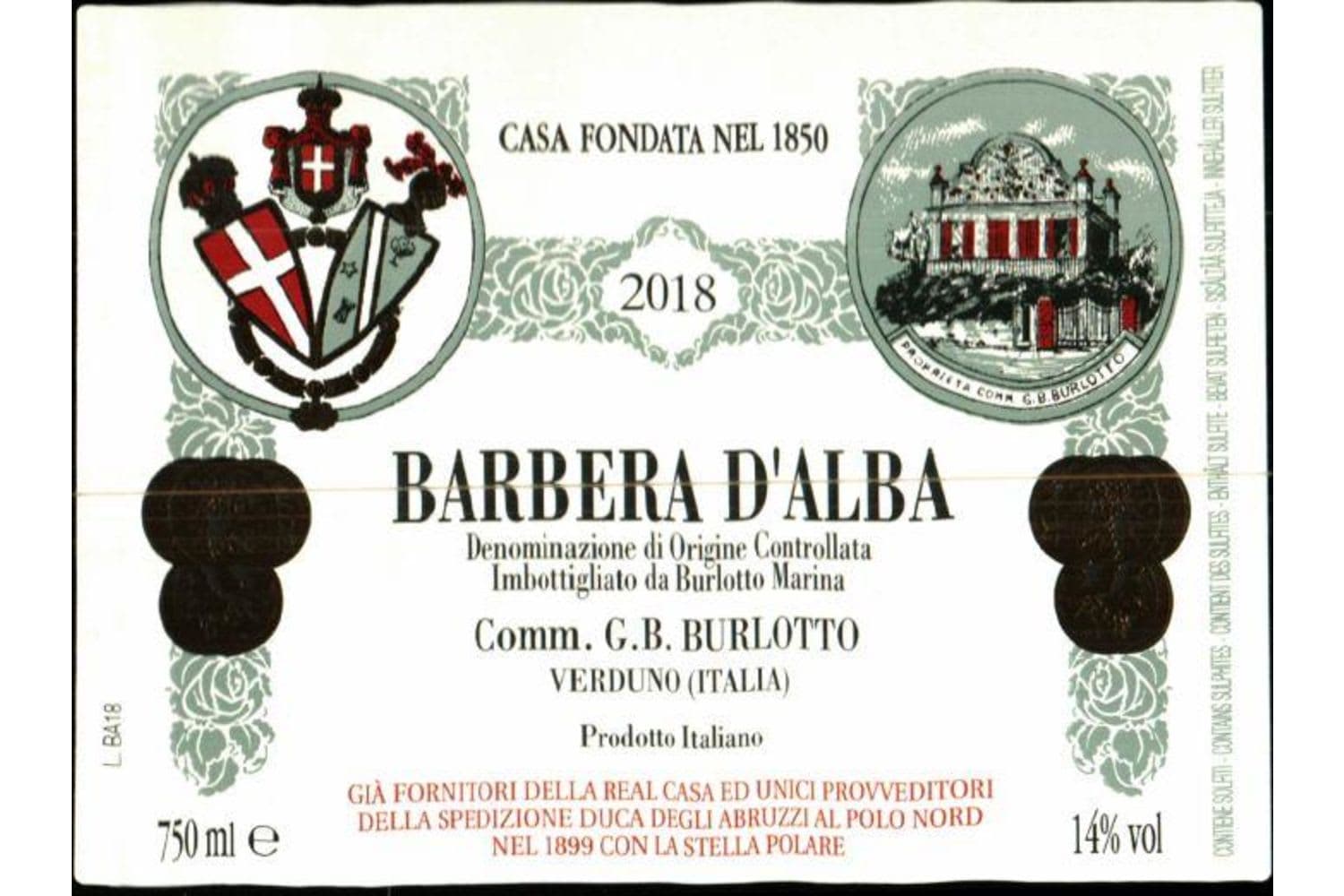 Burlotto Barbera d'Alba 2023 750mL Bottle