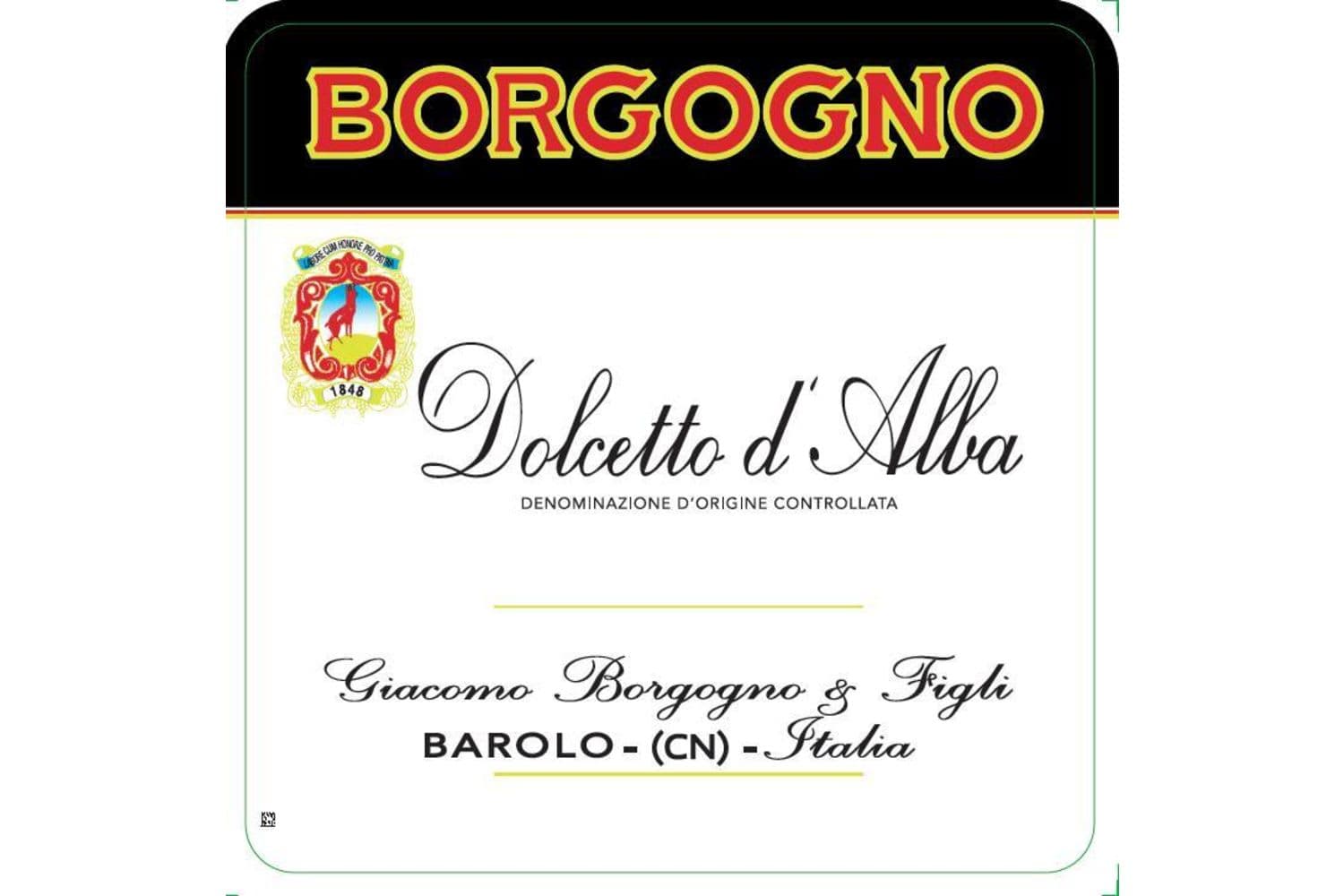 Giacomo Borgogno Dolcetto d'Alba 2021 750mL Bottle