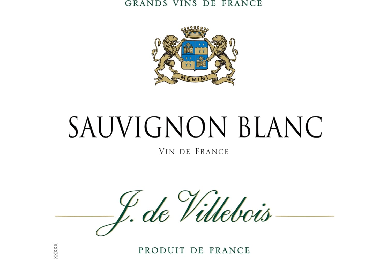J. de Villebois Sauvignon Blanc 2022 750mL Bottle