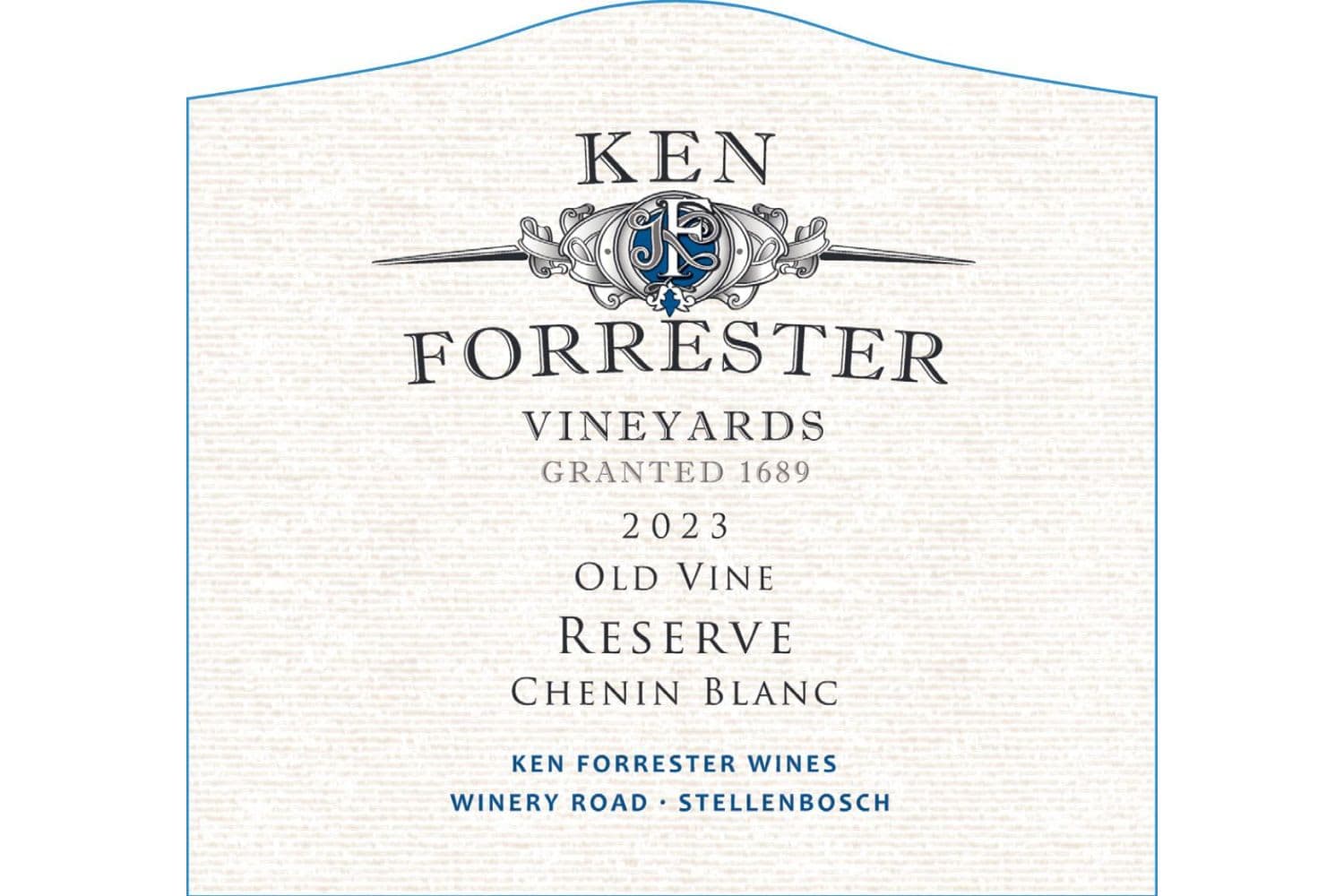 Ken Forrester Chenin Blanc Old Vine Reserve Stellenbosch 2024 750mL Bottle