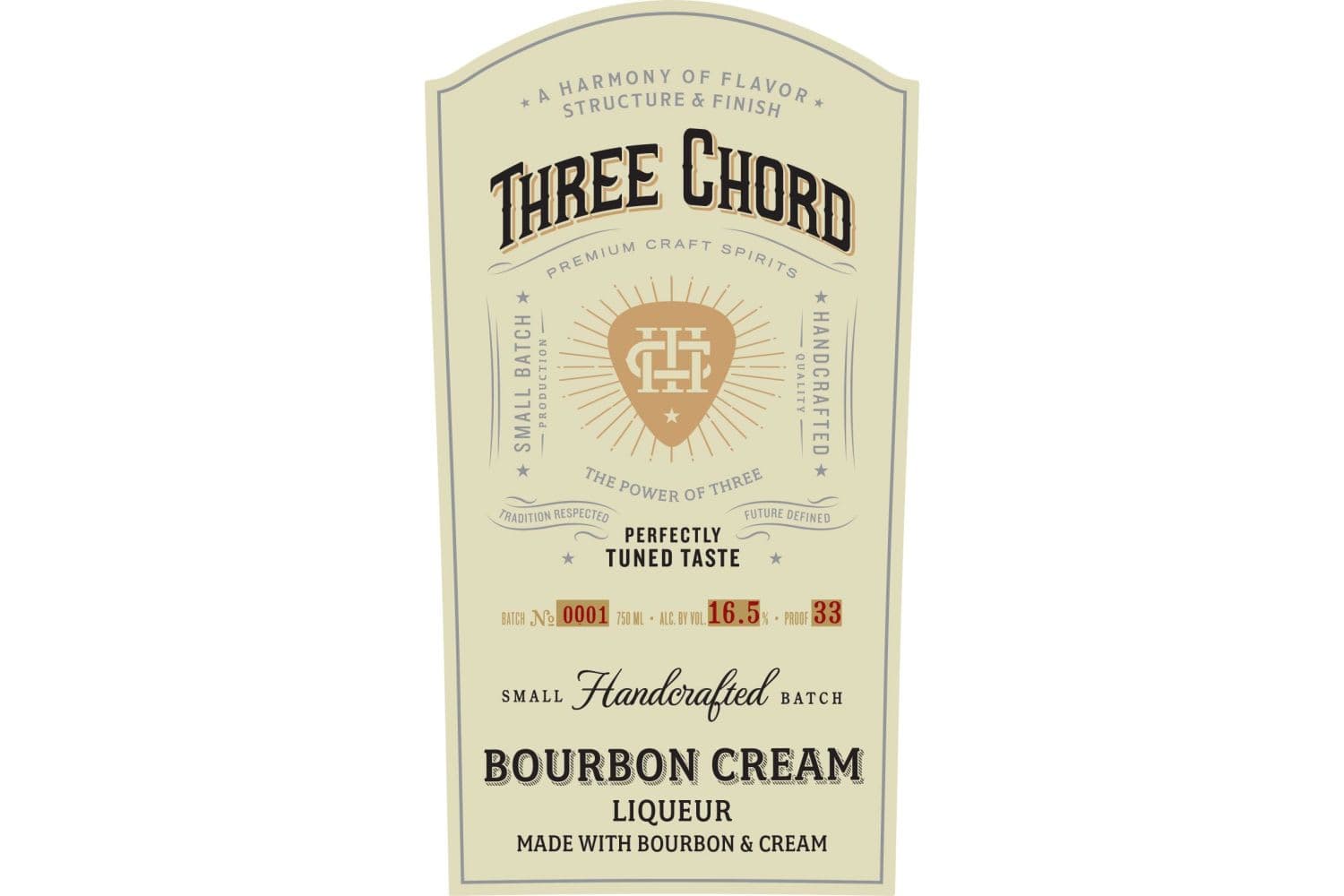 Three Chord Bourbon Cream 750mL Bottle