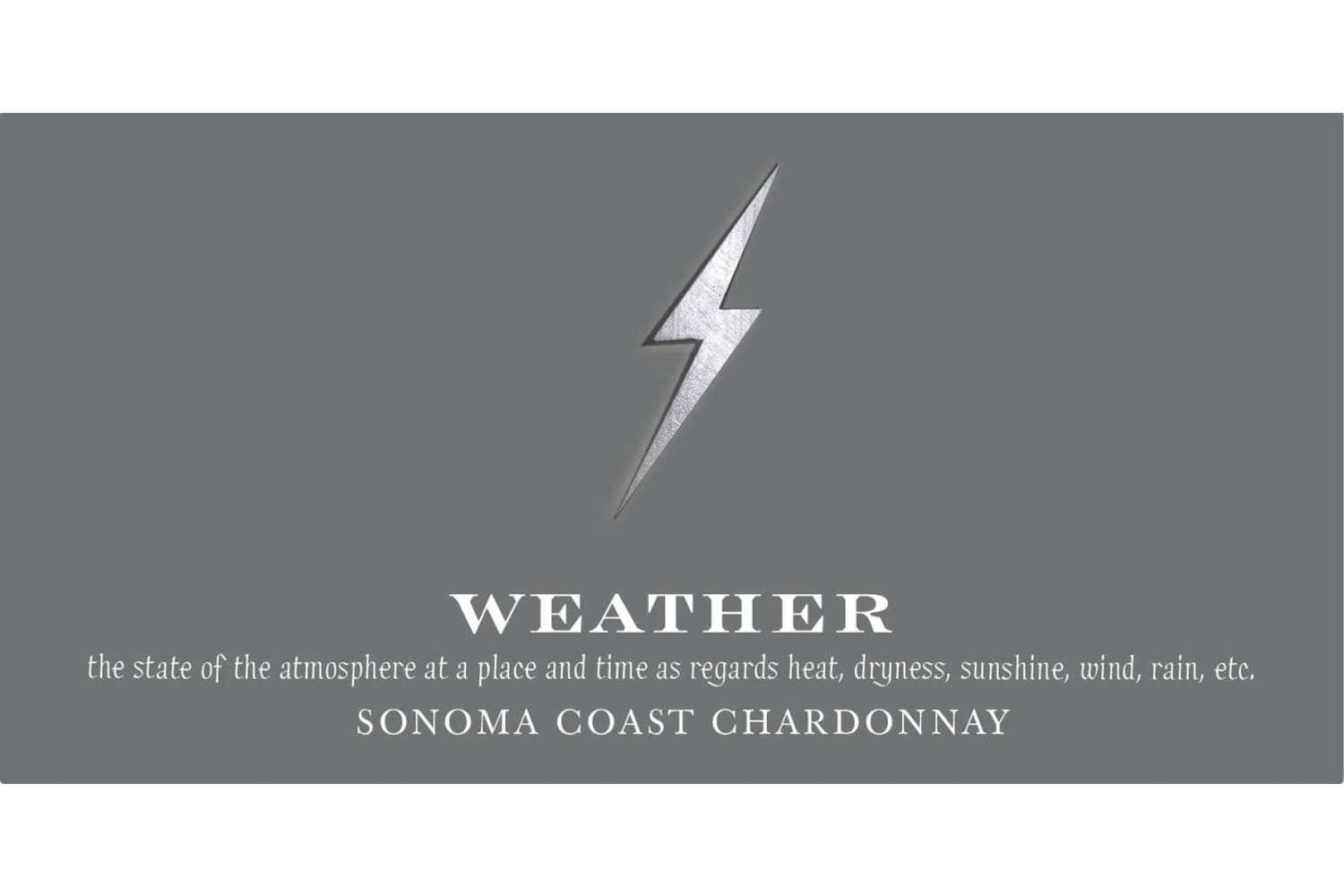Weather Wines Chardonnay Sonoma Coast 2021 750mL Bottle