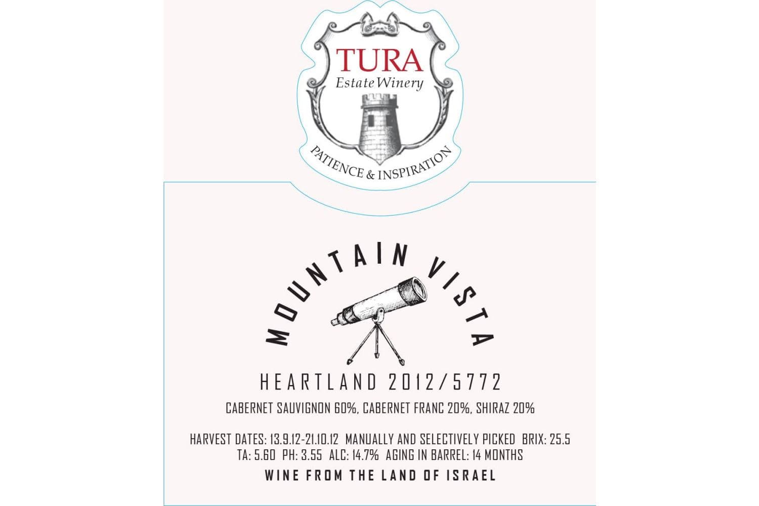 Tura Mountain Vista Heartland Red Blend 2021 750mL Bottle