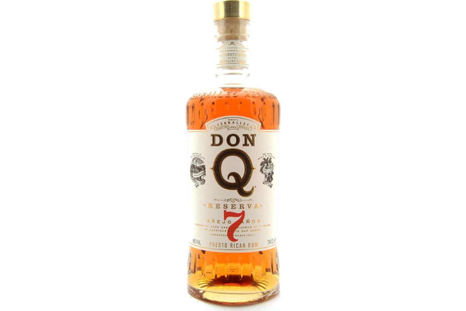 Don Q 7 Years Old Anejo Reserva Puerto Rican Rum (with Cocktail Smoker) 750mL Bottle