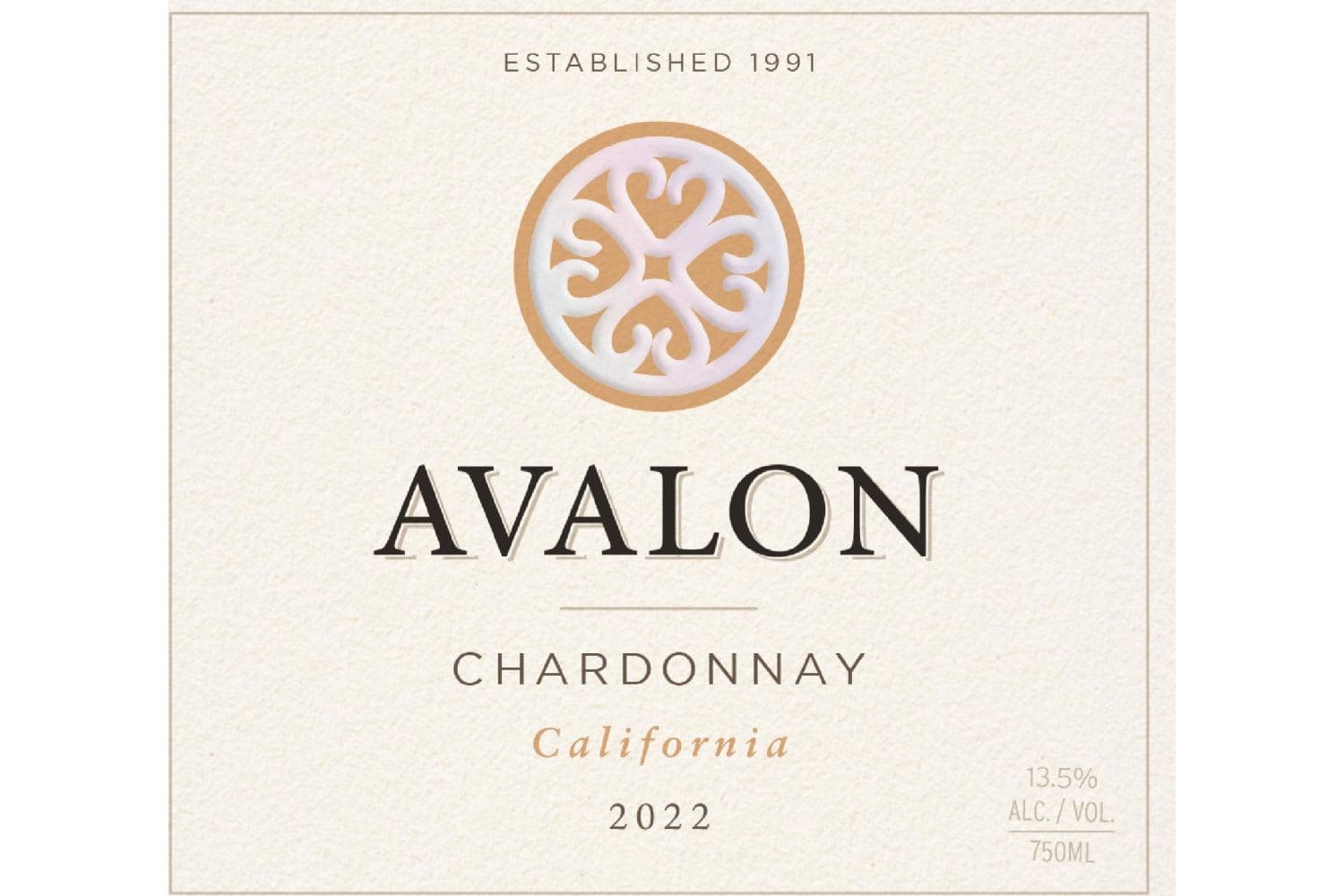 Avalon Winery Chardonnay California 2022 750mL Bottle
