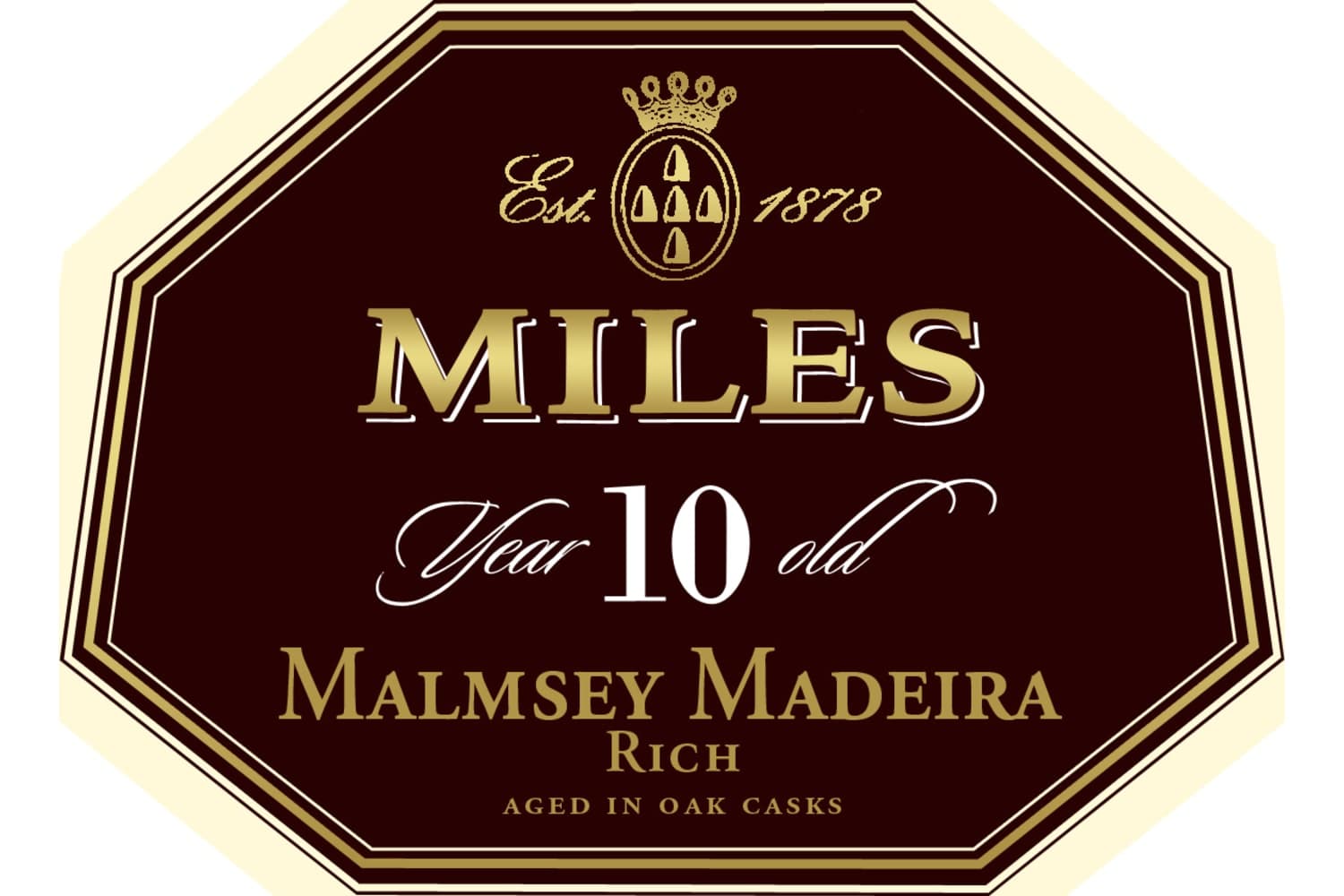 Miles Madeira Malmsey 10 Year Old 750mL Bottle