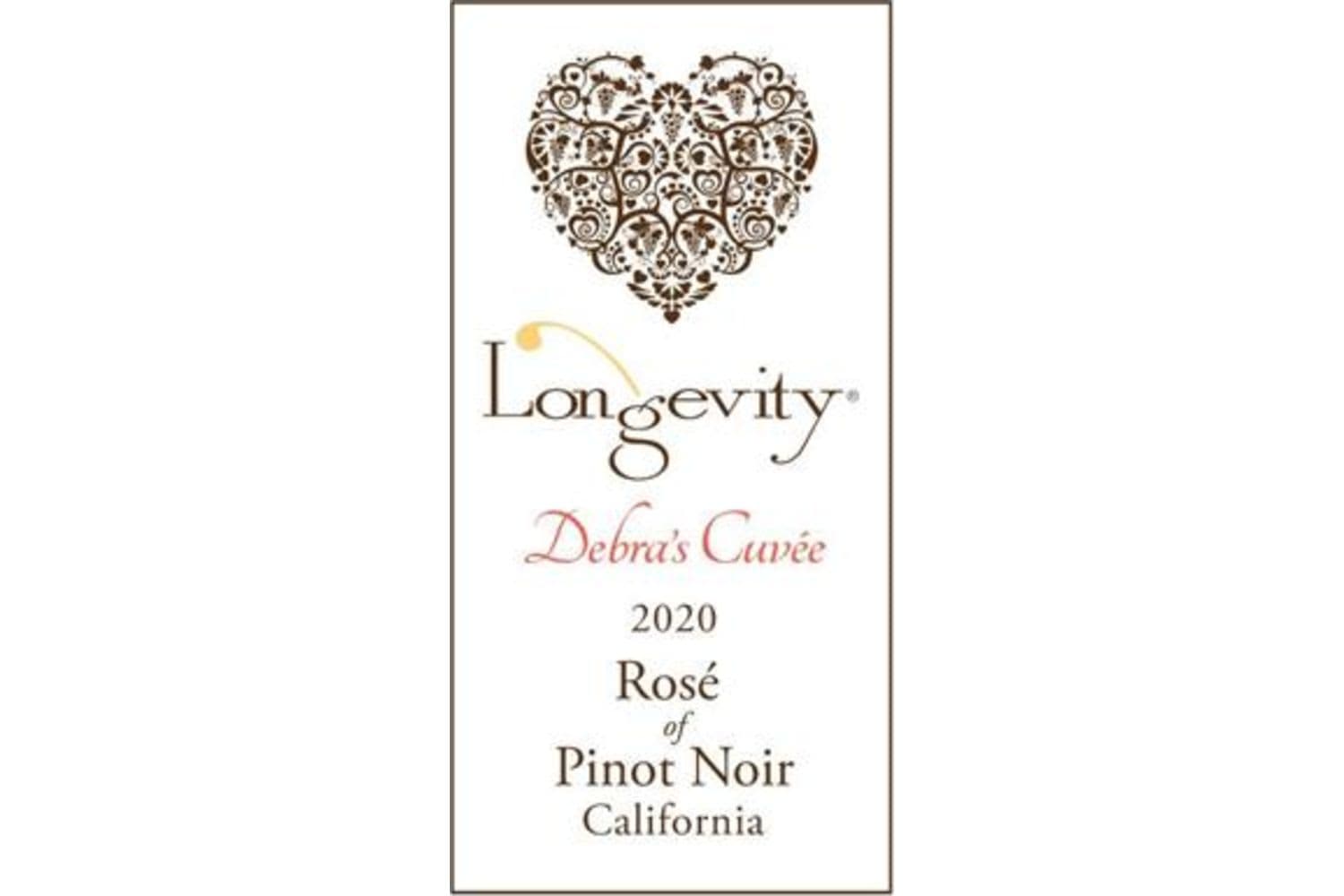 Longevity Rose of Pinot Noir 2020 750mL Bottle