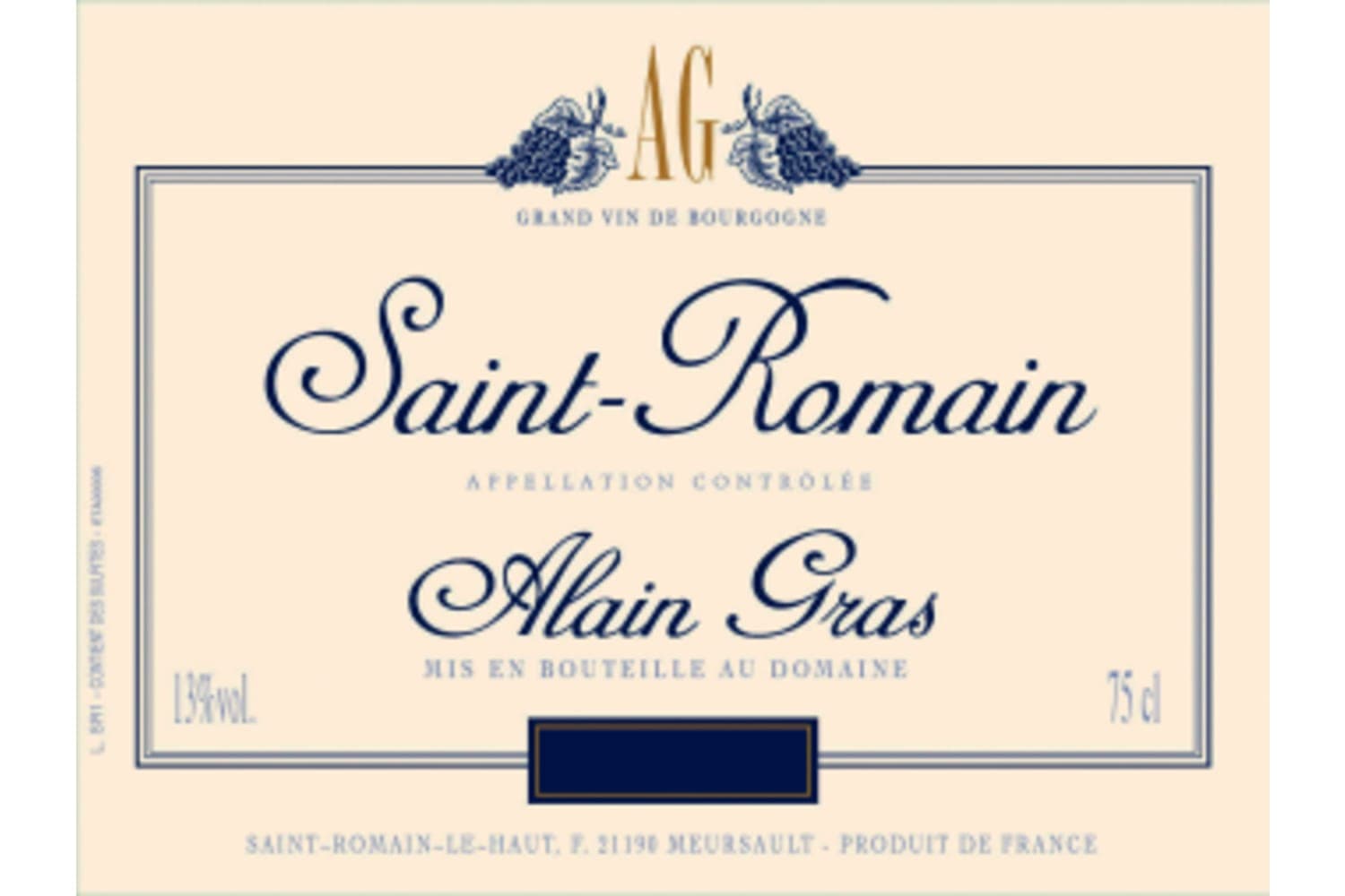 Domaine Alain Gras Saint-Romain Rouge 2021 750mL Bottle