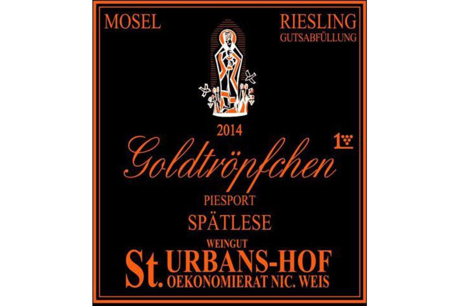 Nik Weis St. Urbans-Hof Riesling Piesporter Goldtropfchen Spatlese 2018 750mL Bottle