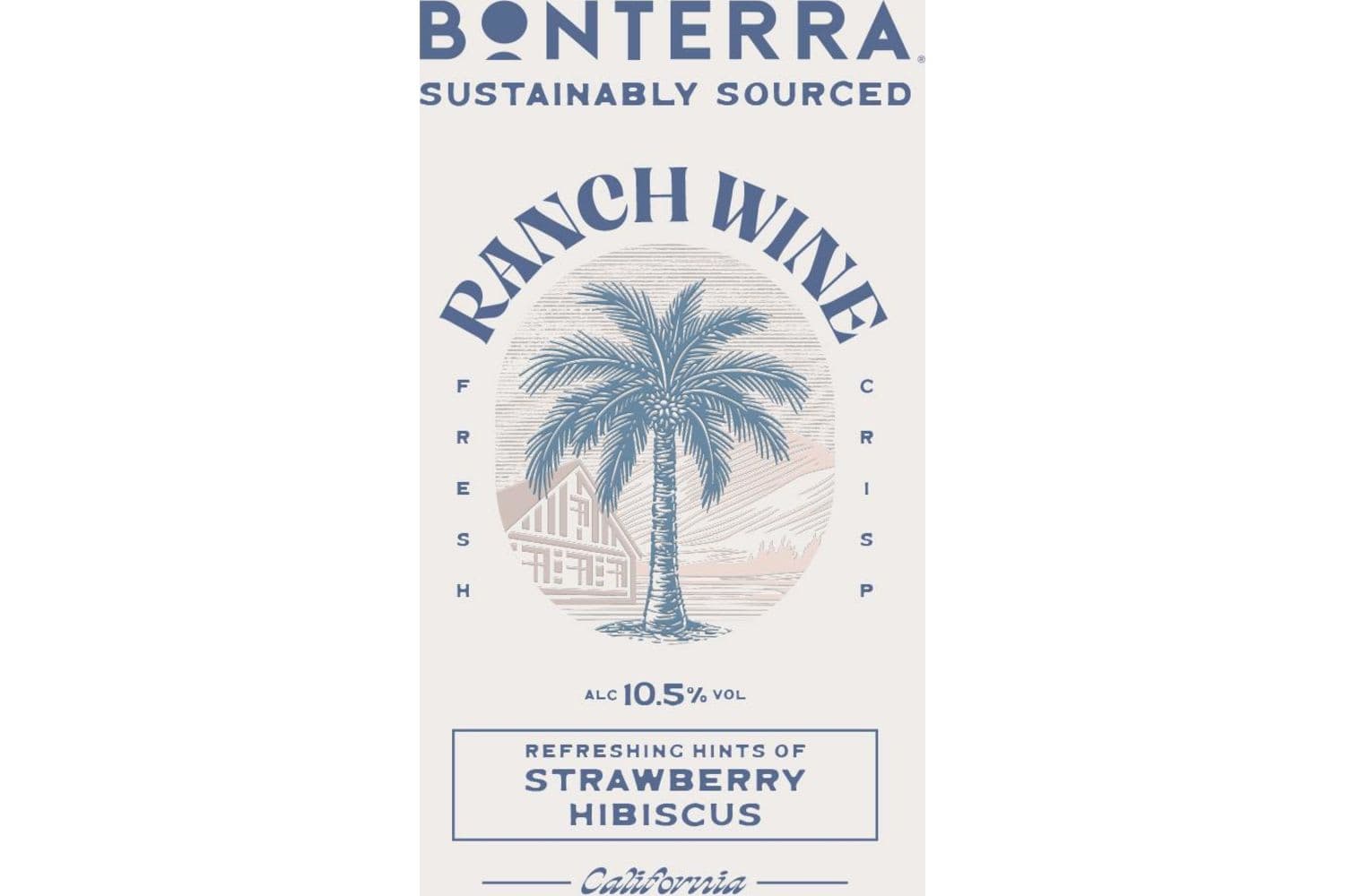 Bonterra Strawberry Hibiscus Ranch Wine Rose California 750mL Bottle