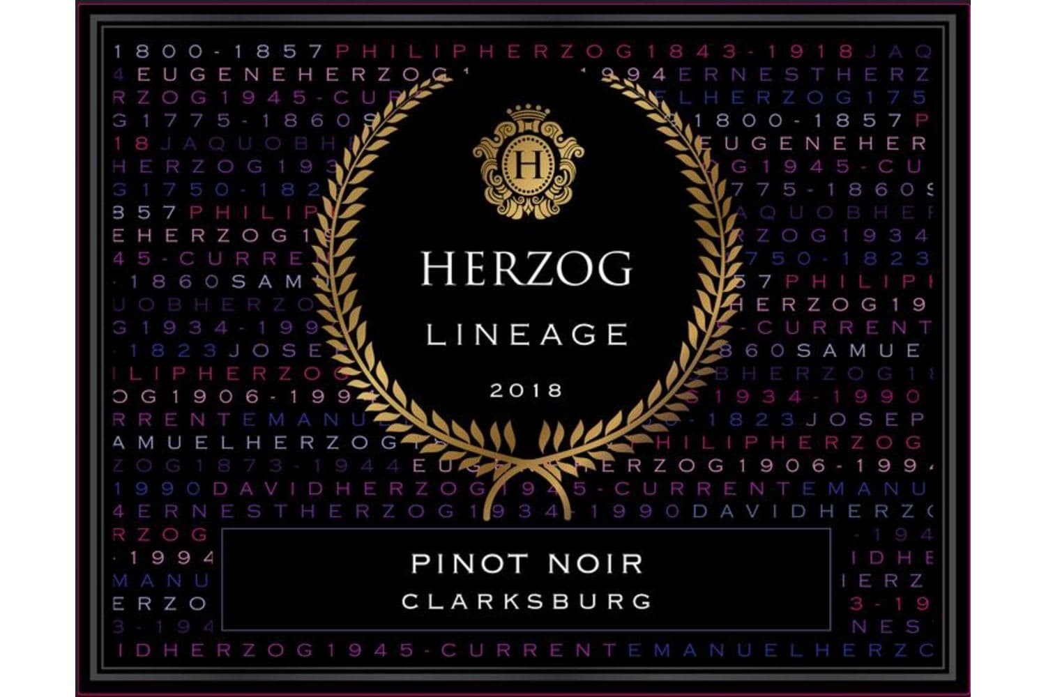 Herzog Wine Cellars Lineage Pinot Noir Clarksburg 2018 750mL Bottle