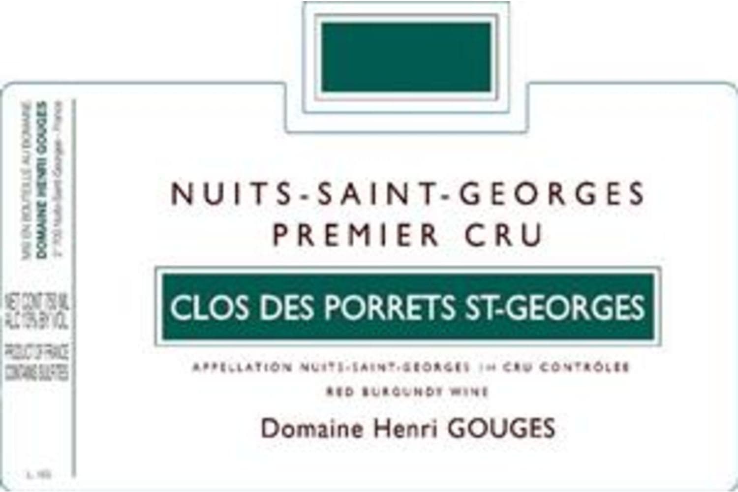 Domaine Henri Gouges Nuits-Saint-Georges 1er Cru Clos des Porrets-Saint-Georges 2022 750mL Bottle