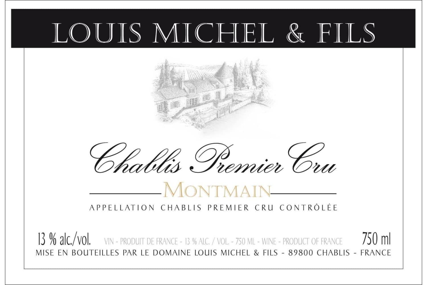 Domaine Louis Michel et Fils Chablis 1er Cru Montmain 2023 750mL Bottle
