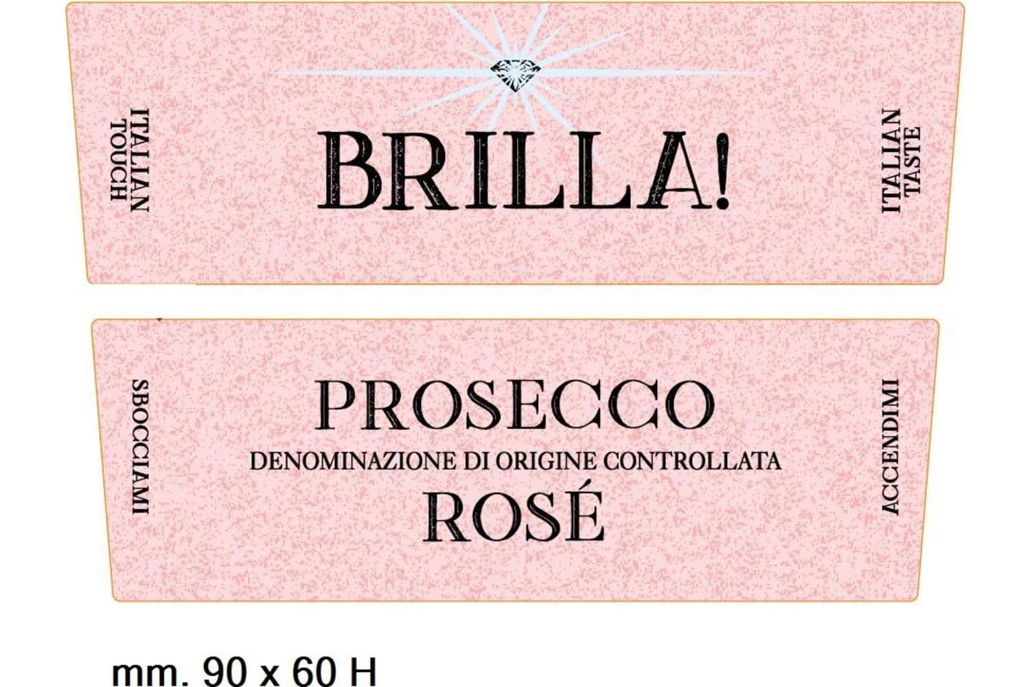 Brilla Prosecco Rose 750mL Bottle