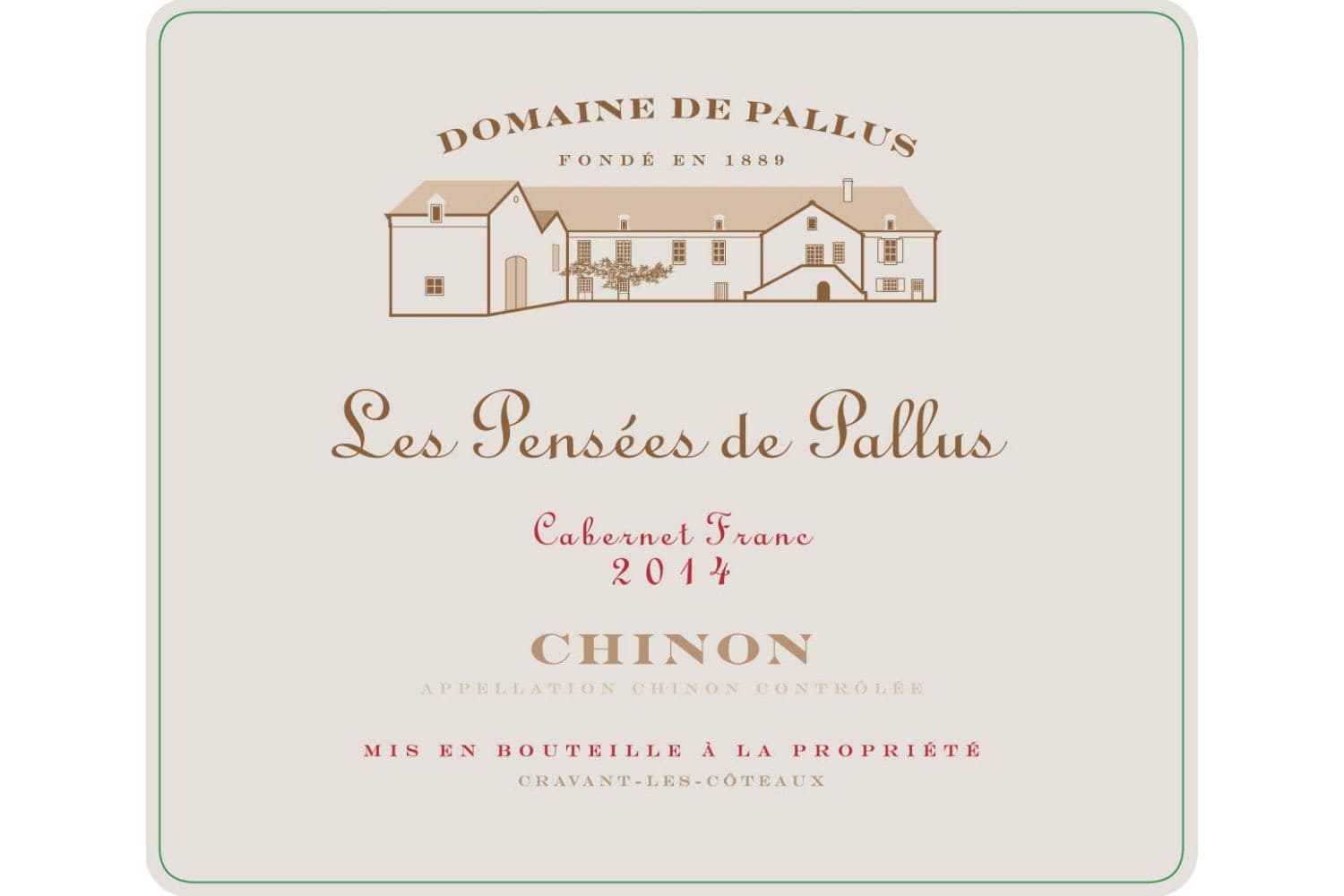 Domaine de Pallus Chinon Les Pensees de Pallus 2017 750mL Bottle