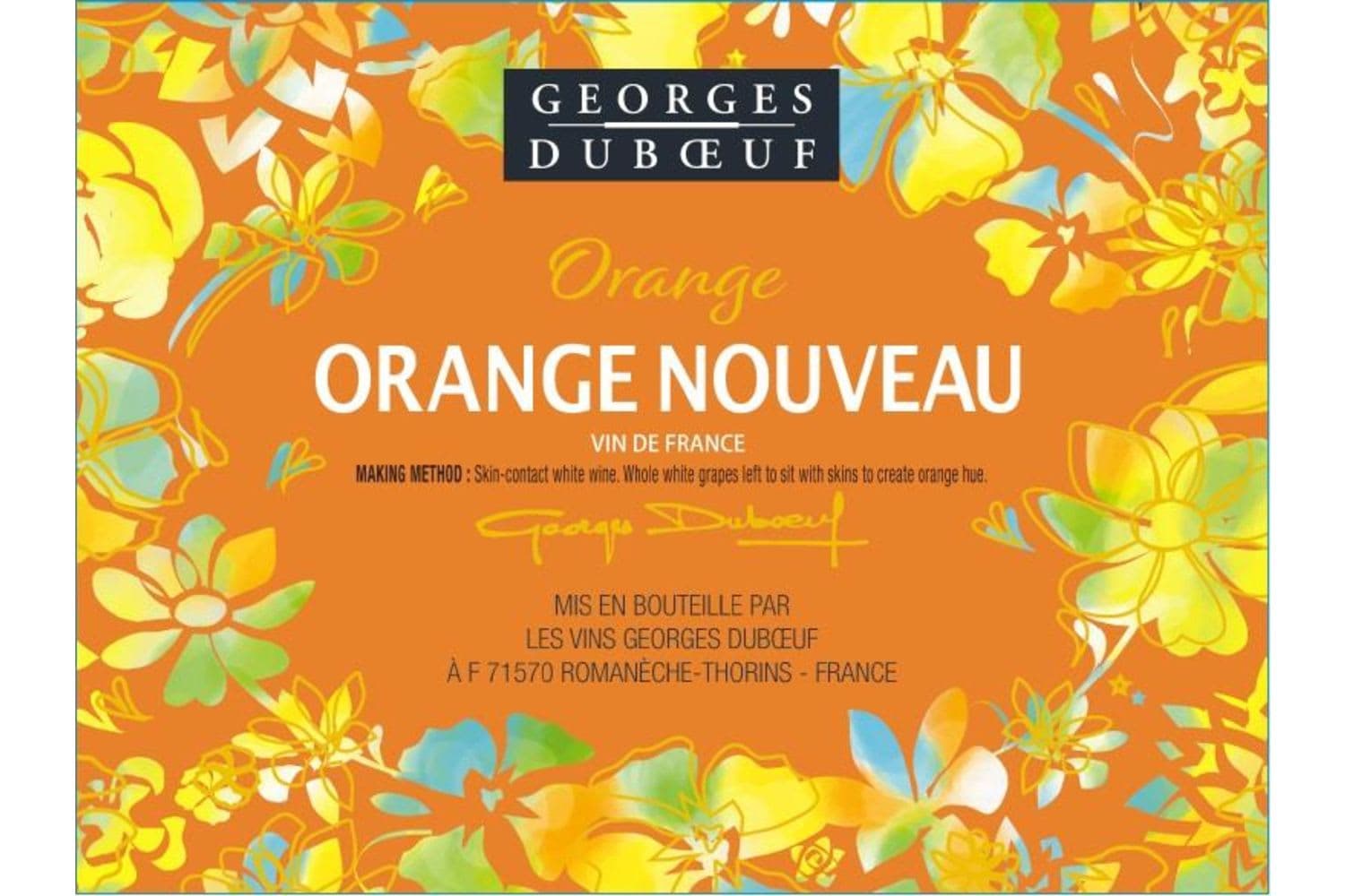 Georges Duboeuf Orange Nouveau 2025 750mL Bottle