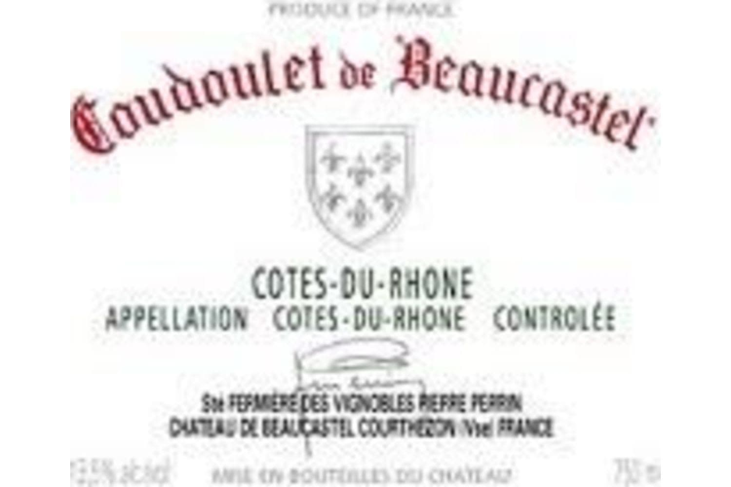 Chateau de Beaucastel Cotes du Rhone Coudoulet de Beaucastel Blanc 2023 750mL Bottle
