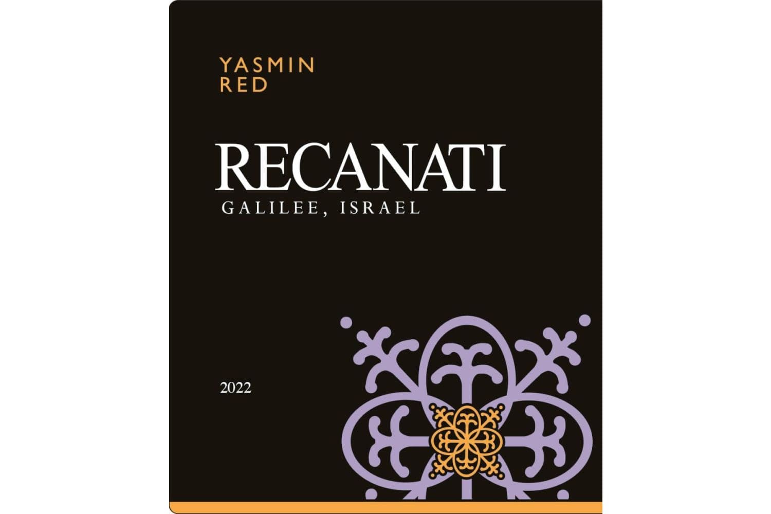 Recanati Winery Galilee Yasmin Red 2022 750mL Bottle