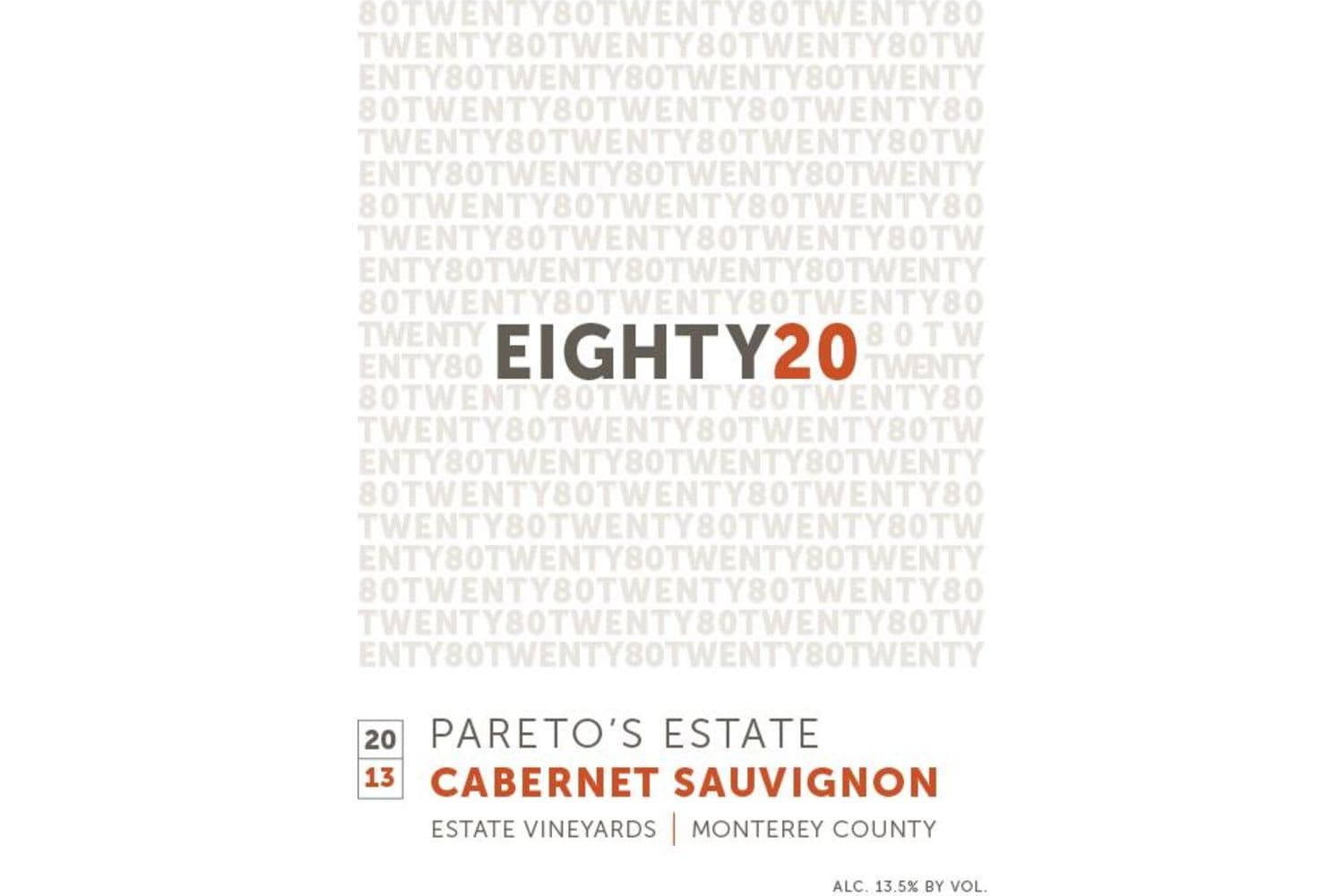 Pareto's Estate Eighty20 Cabernet Sauvignon 2020 750mL Bottle