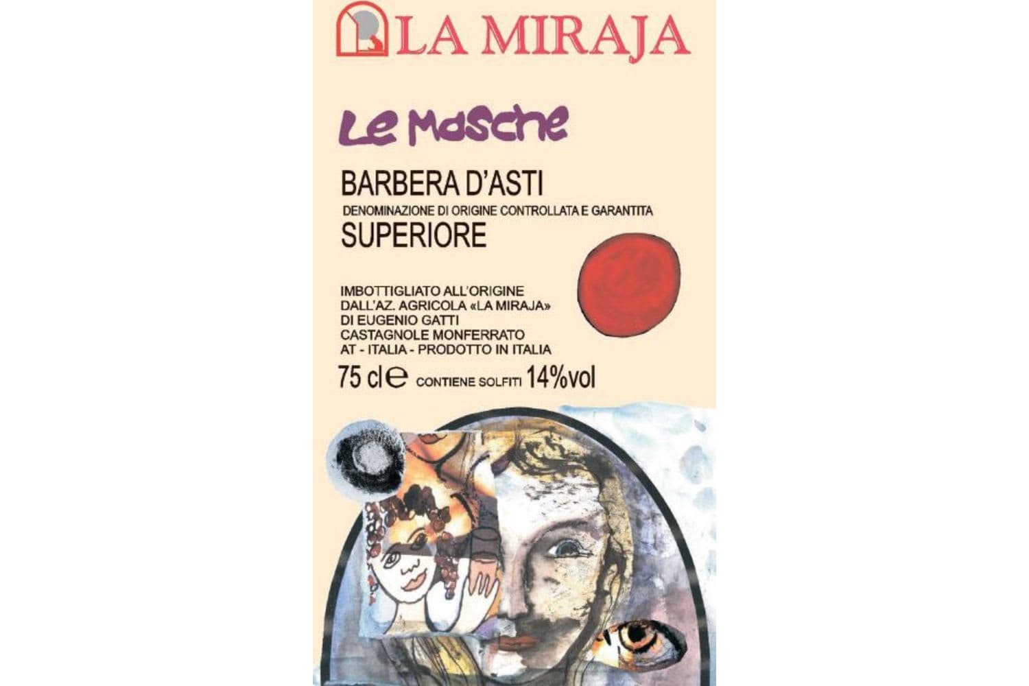 La Miraja Barbera d'Asti Superiore Le Masche 2022 750mL Bottle
