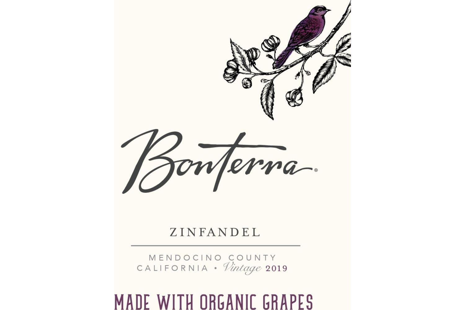Bonterra Zinfandel 2022 750mL Bottle