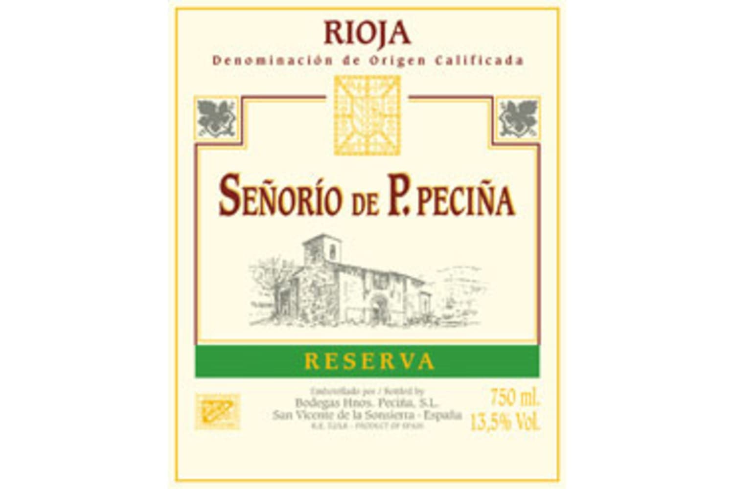 Bodegas Hermanos Pecina Senorio de P. Pecina Rioja Reserva 2014 750mL Bottle