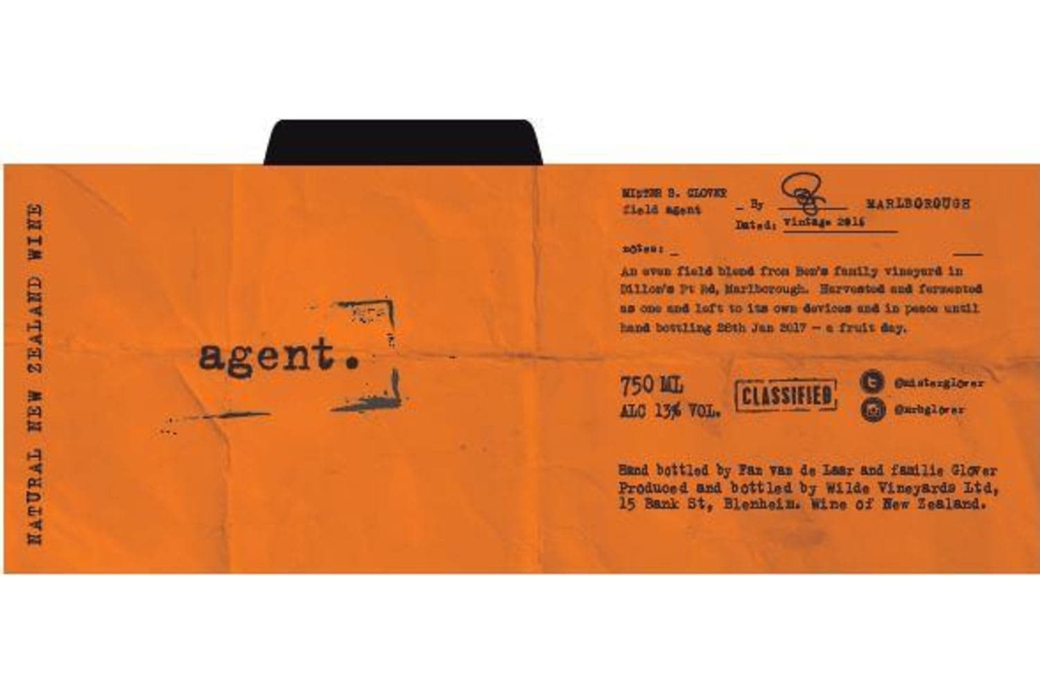 Zephyr Agent Field Blend 2020 750mL Bottle