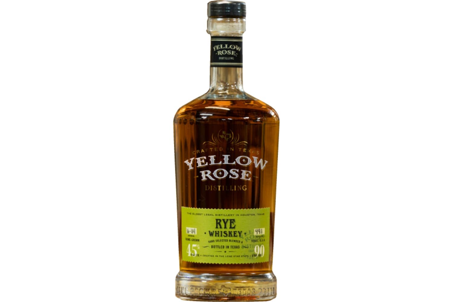 Yellow Rose Straight Rye Whiskey 750mL Bottle