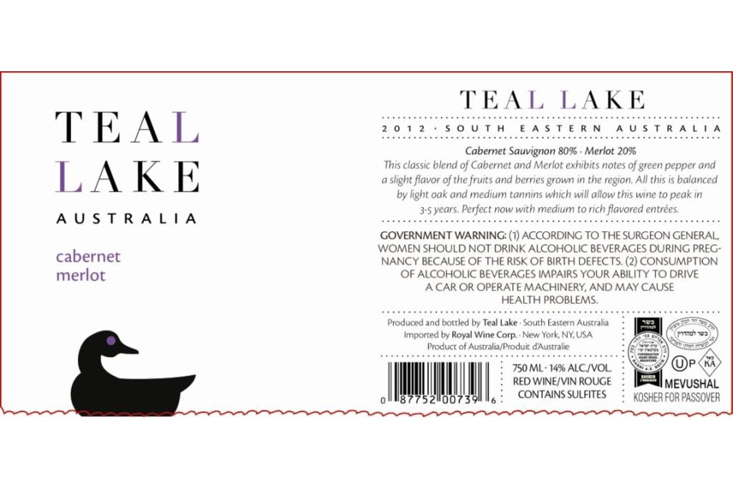 Teal Lake Cabernet Sauvignon - Merlot 2023 750mL Bottle