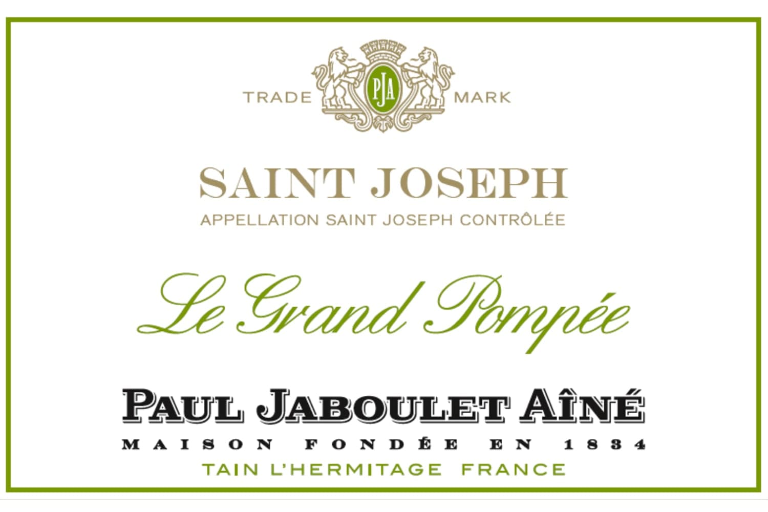 Domaine Paul Jaboulet Aine Le Grand Pompee Saint-Joseph Blanc 2022 750mL Bottle