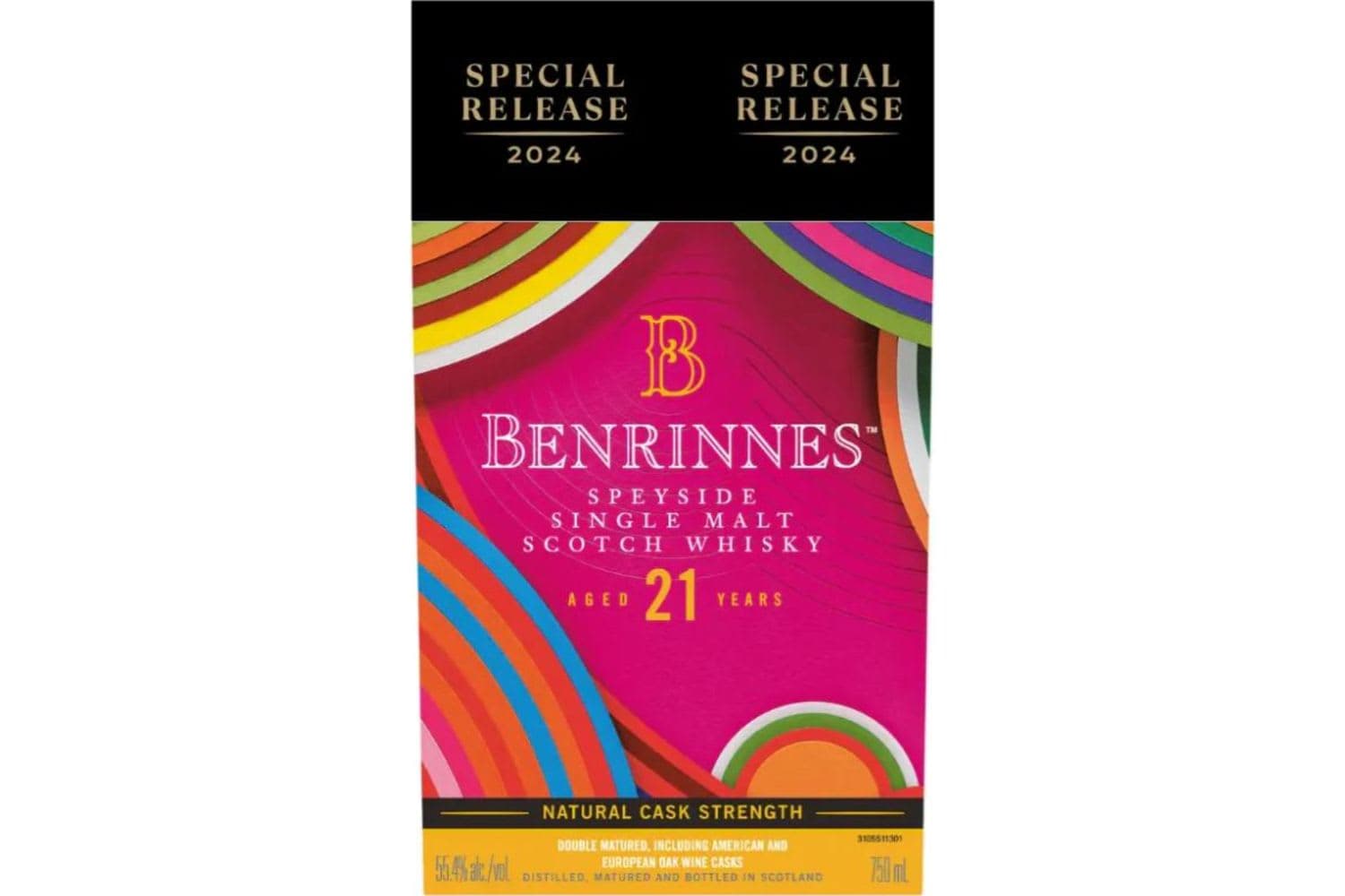 Benrinnes Special Release 2024 21 Years Old Natural Cask Strength Single Malt Scotch Whisky 110.8 Proof 2024 750mL Bottle