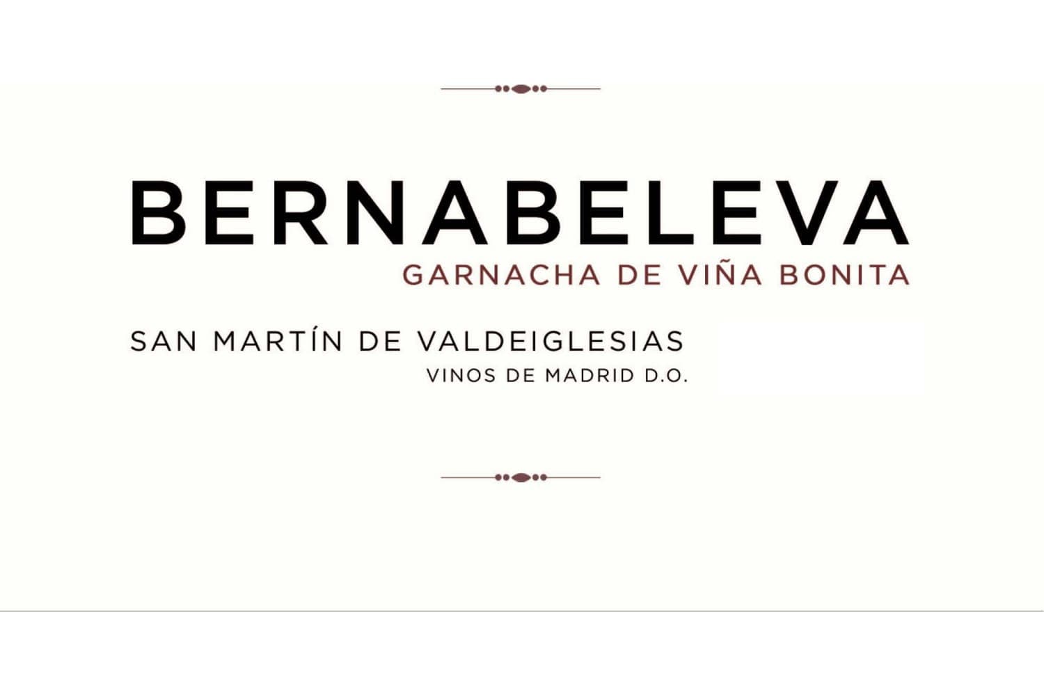 Bernabeleva Garnacha de Vina Bonita 2021 750mL Bottle
