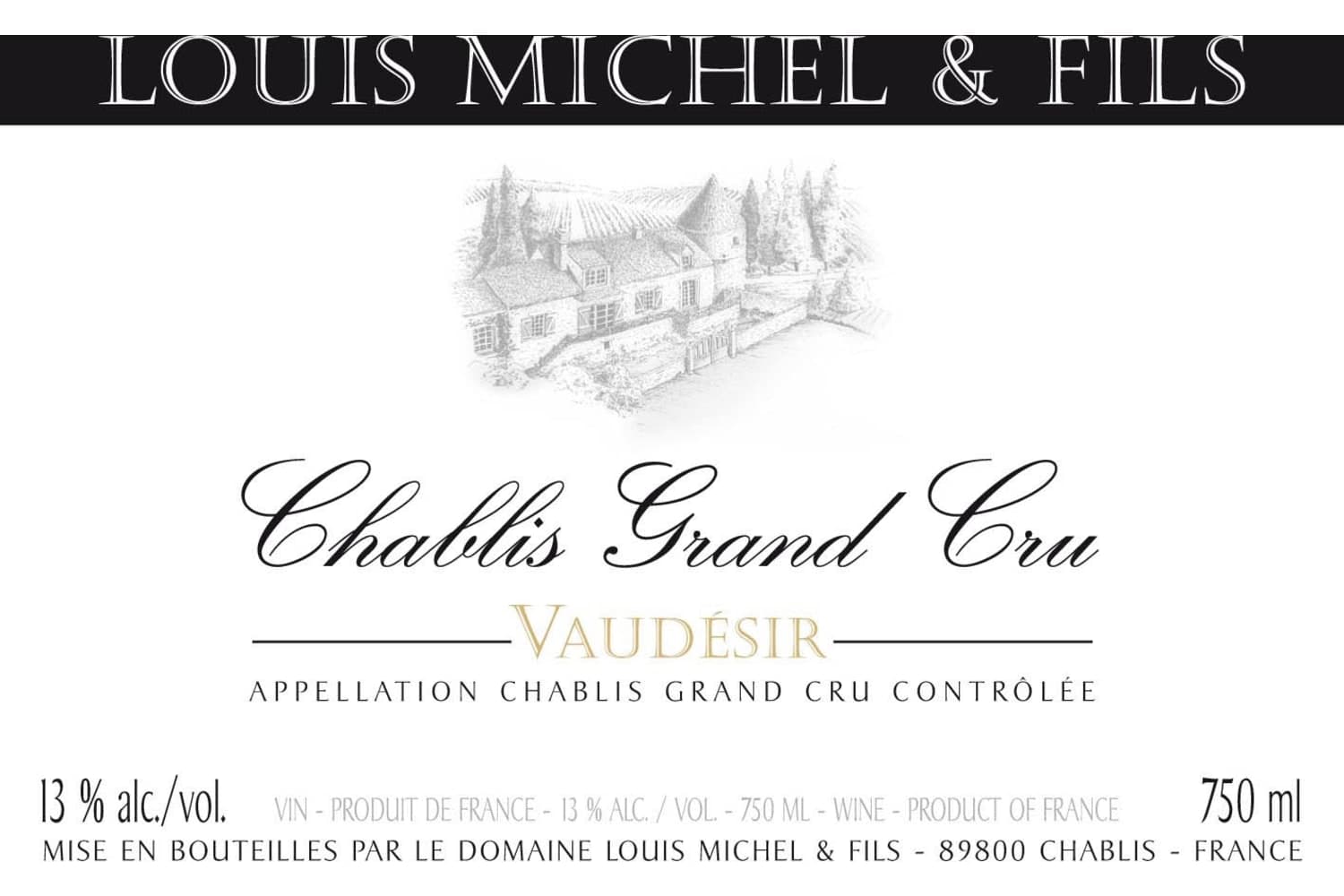 Louis Michel & Fils Chablis Grand Cru Vaudesir 2023 750mL Bottle
