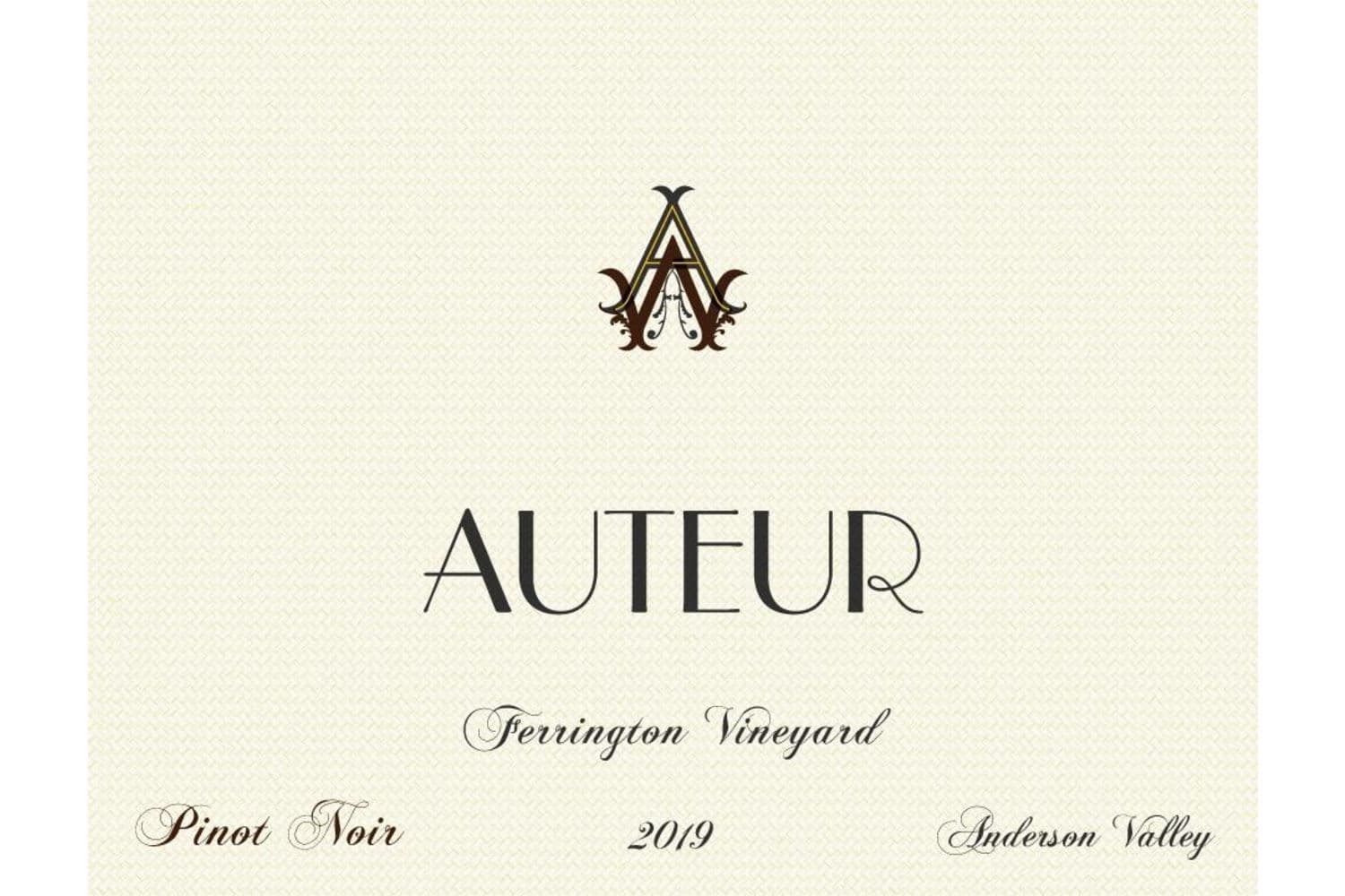 Auteur Pinot Noir Ferrington Vineyard Anderson Valley 2023 750mL Bottle