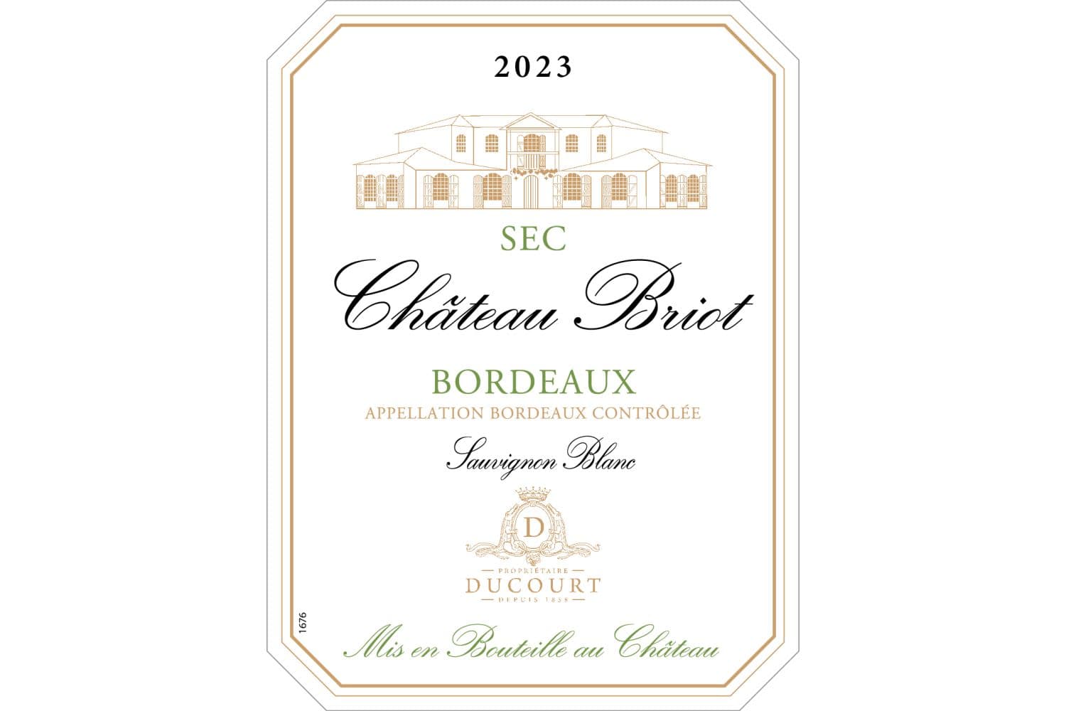 Chateau Briot Bordeaux Blanc 2023 750mL Bottle